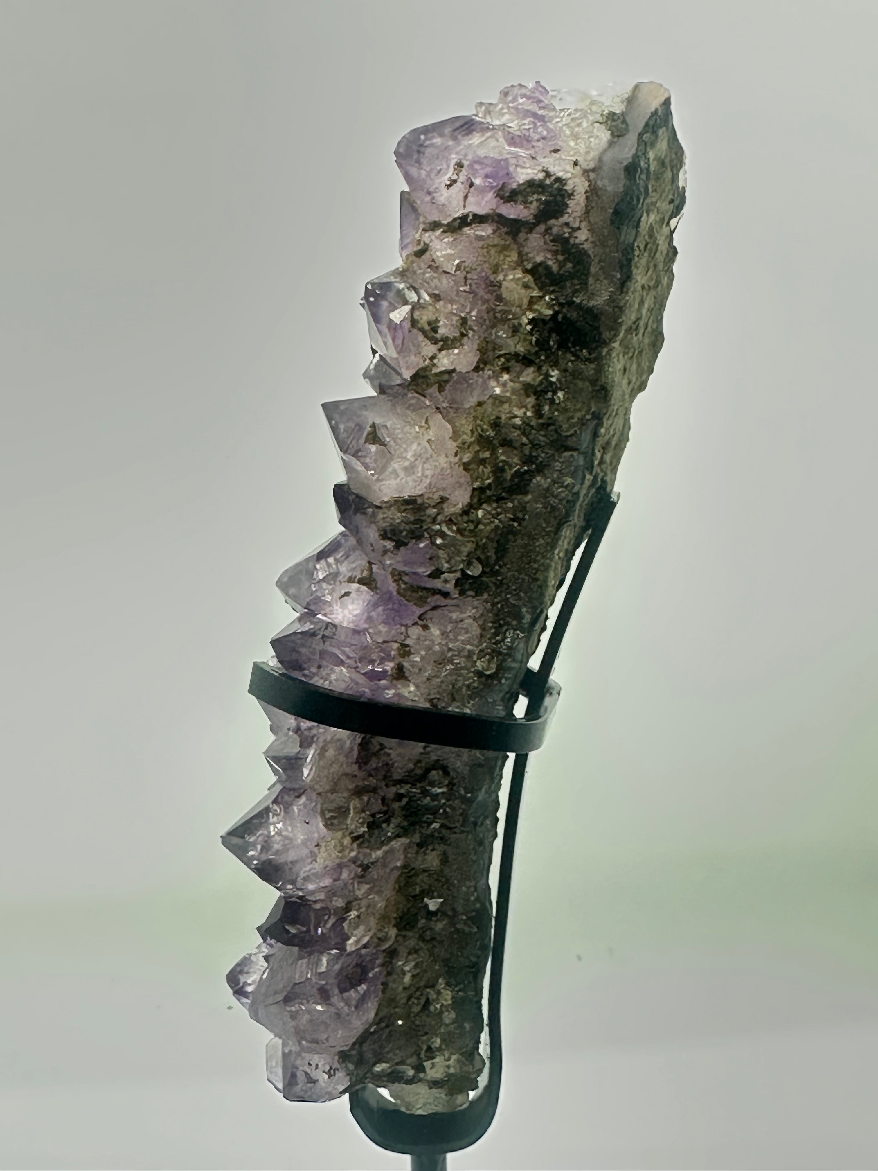 Raw Amethyst Specimen on Custom Stand