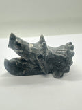 Lava Stone Dinosaur Head Carving – 252g