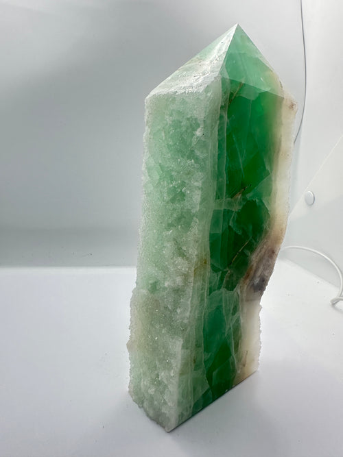 Fluorite Tower with Raw Sparkling Edges – 1.3kg