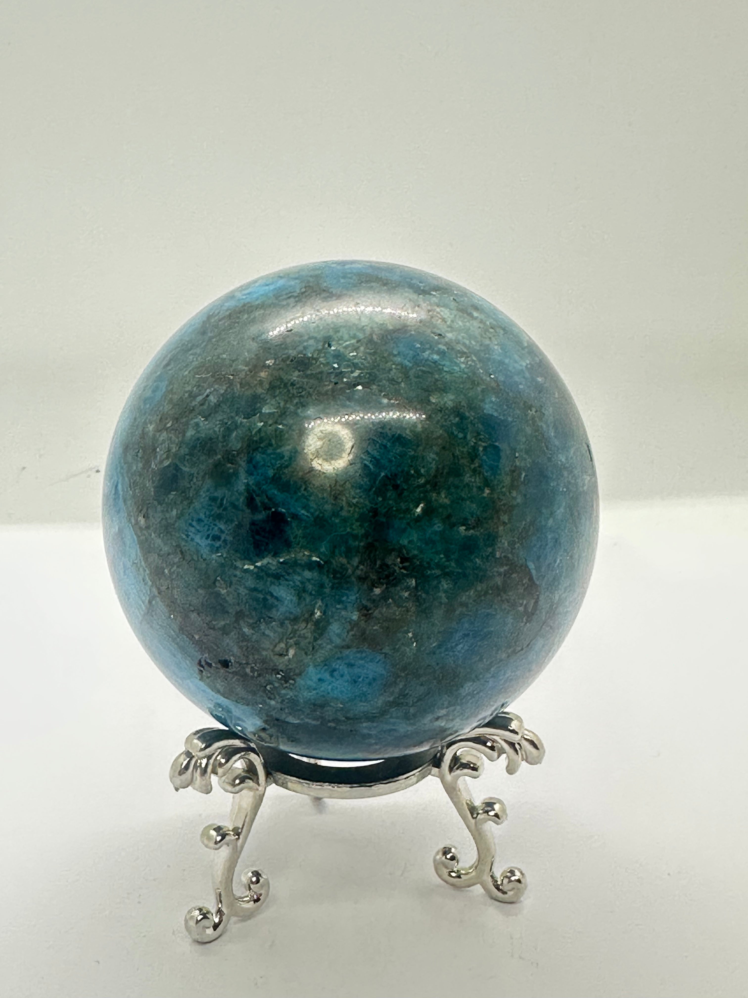 Blue Apatite Sphere – 70mm/542g