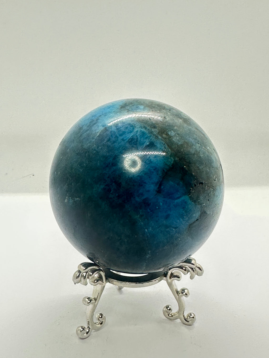 Blue Apatite Sphere – 70mm/542g