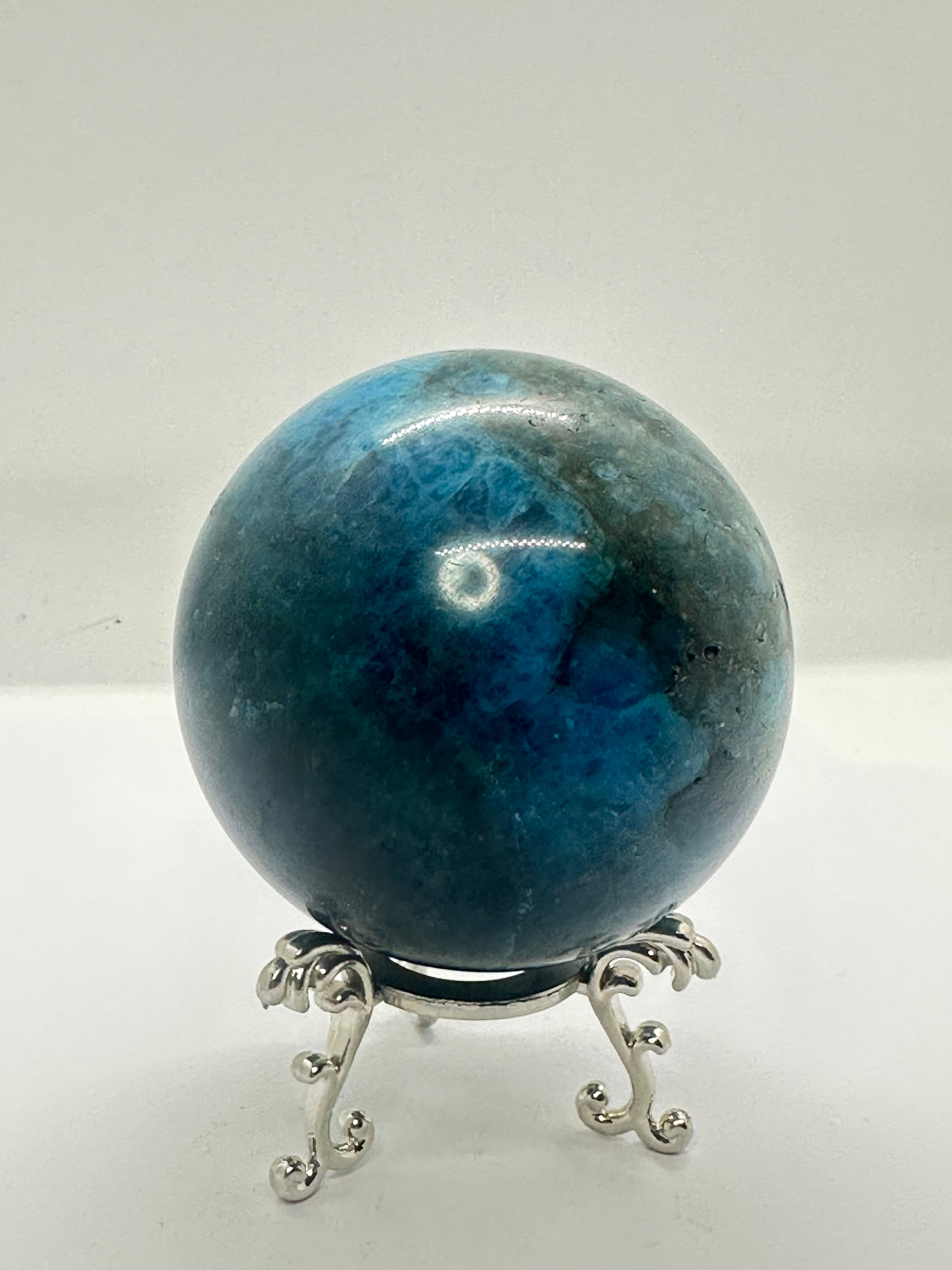 Blue Apatite Sphere – 70mm/542g
