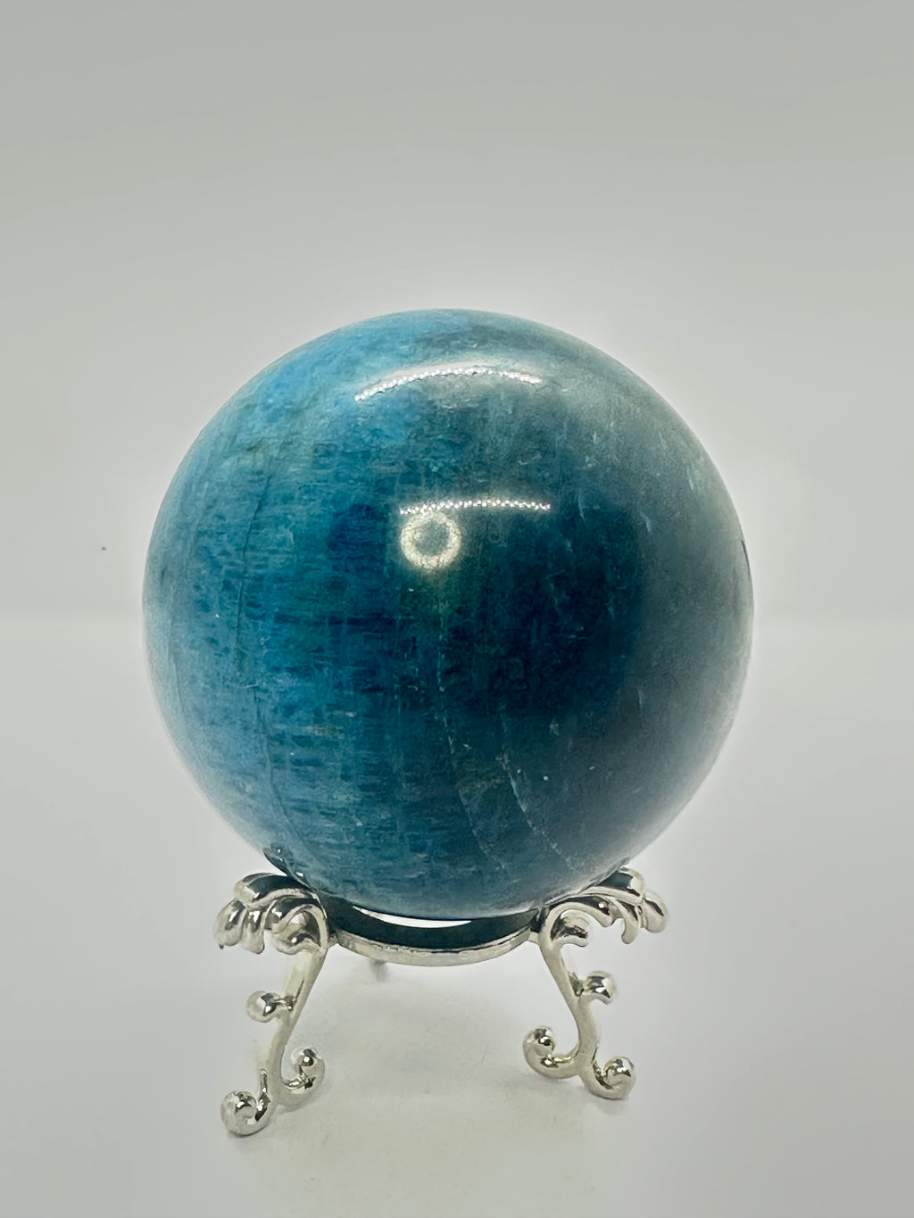Blue Apatite Sphere – 70mm/542g