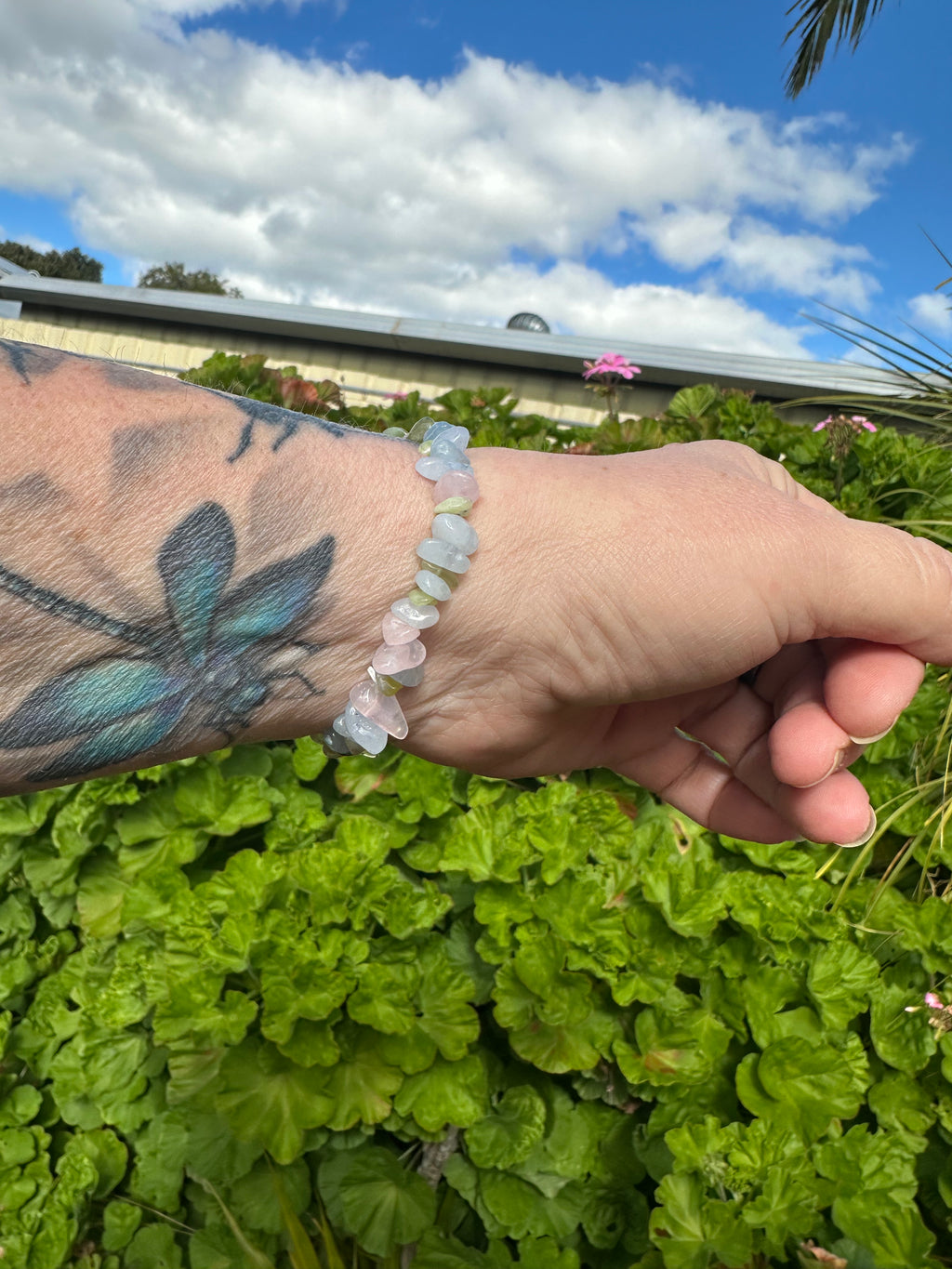 Morganite Chip Bracelet