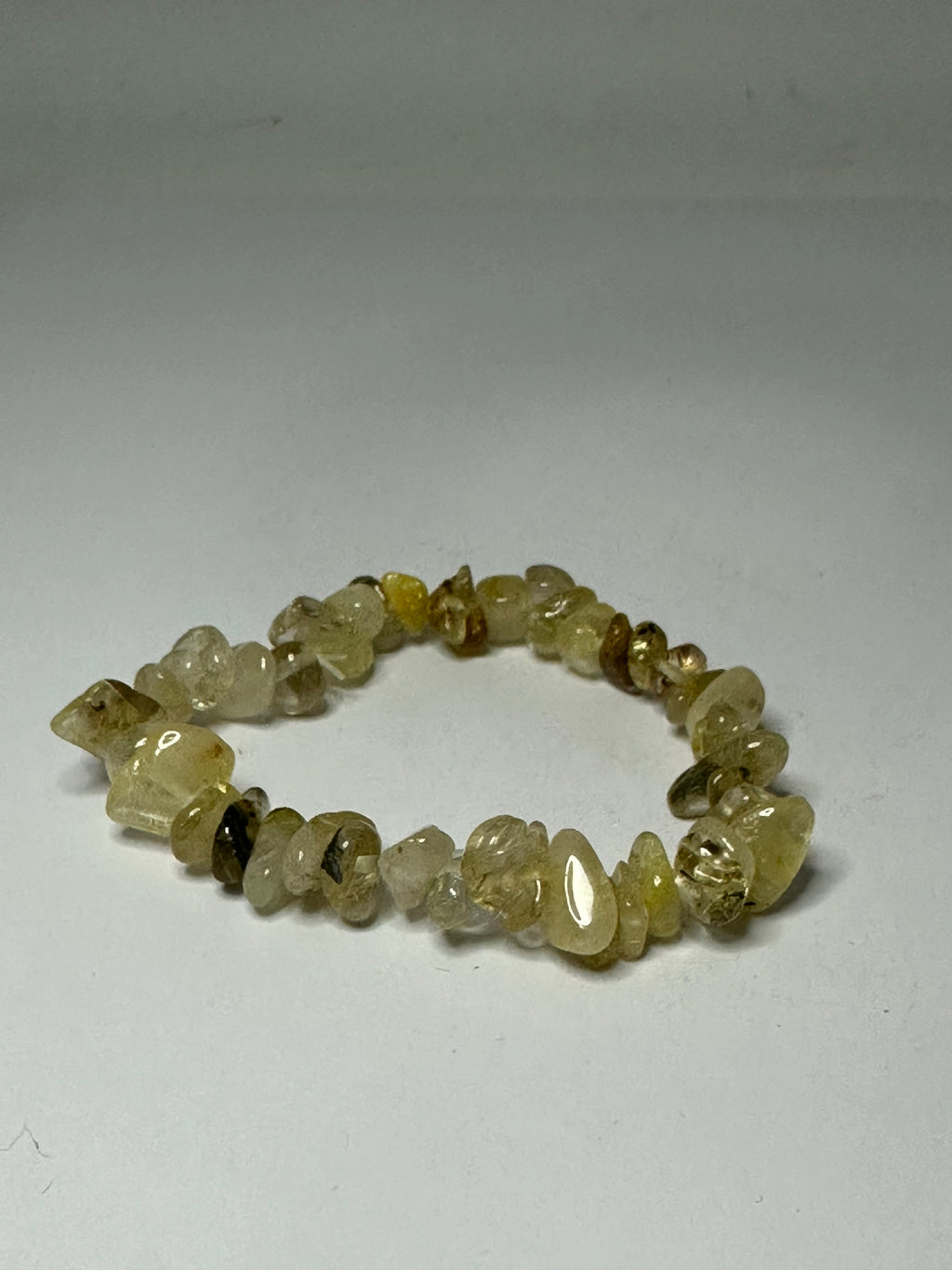 Golden Rutilated Quartz Chip Bracelet