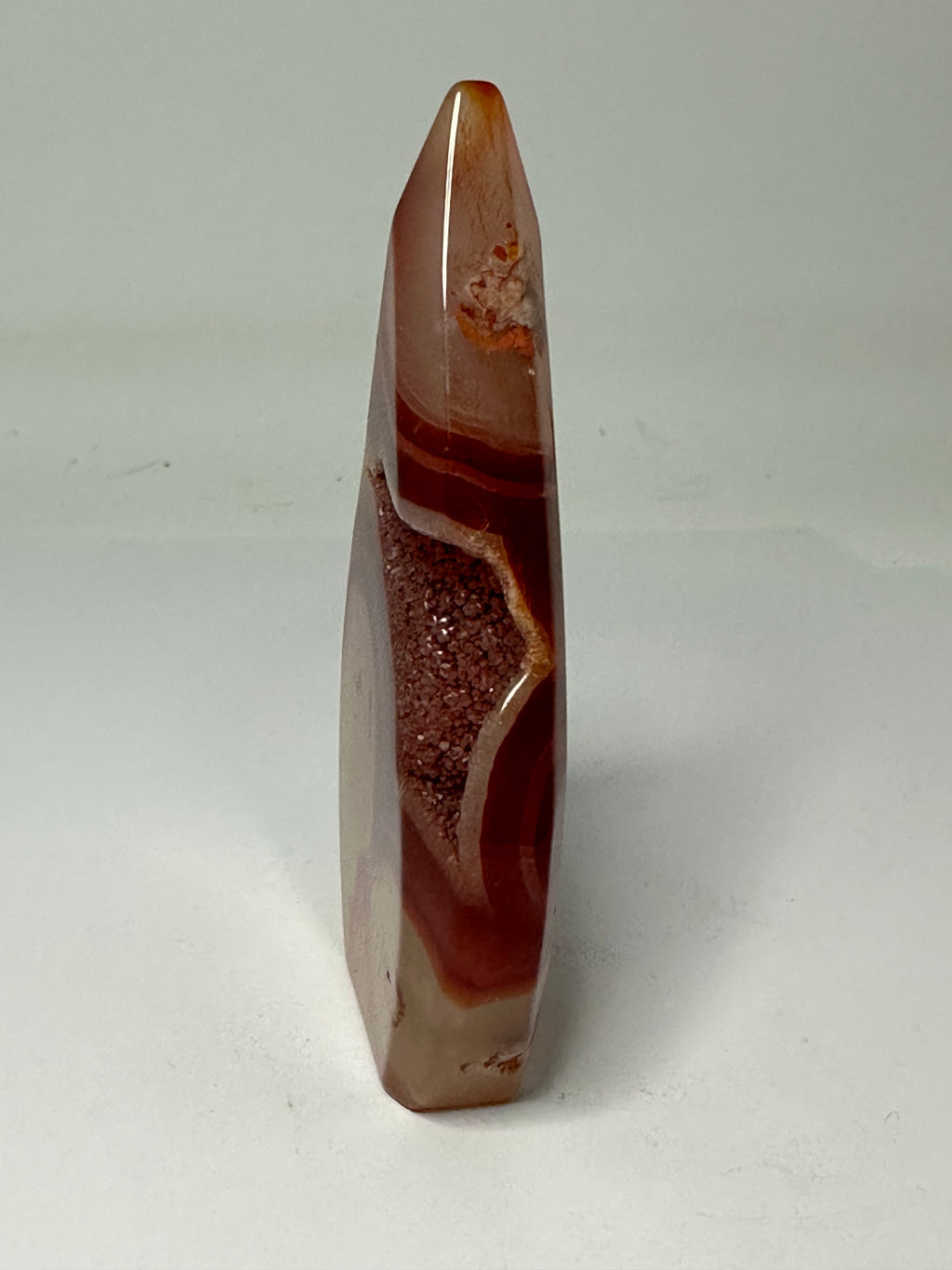 Carnelian Freeform with Druzy – 115g