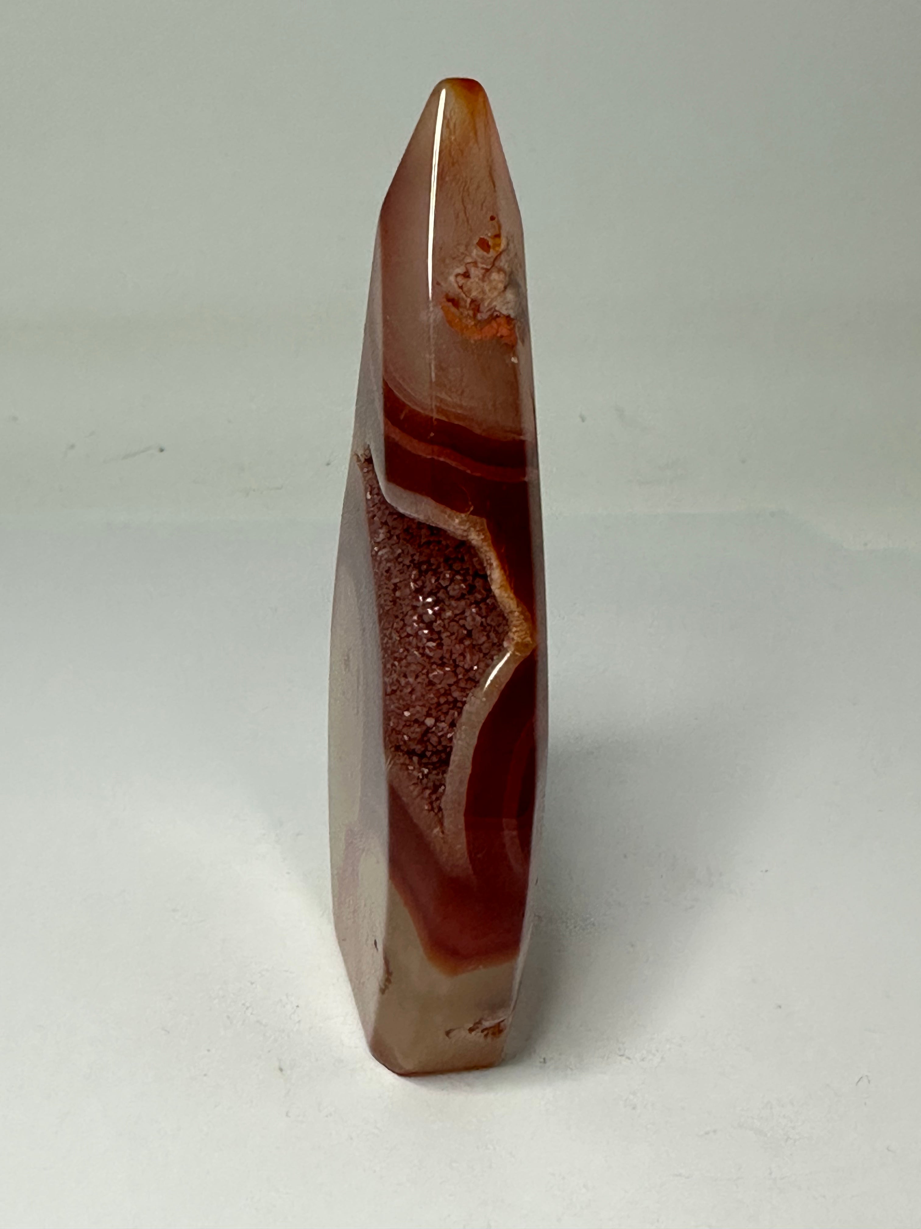 Carnelian Freeform with Druzy – 115g