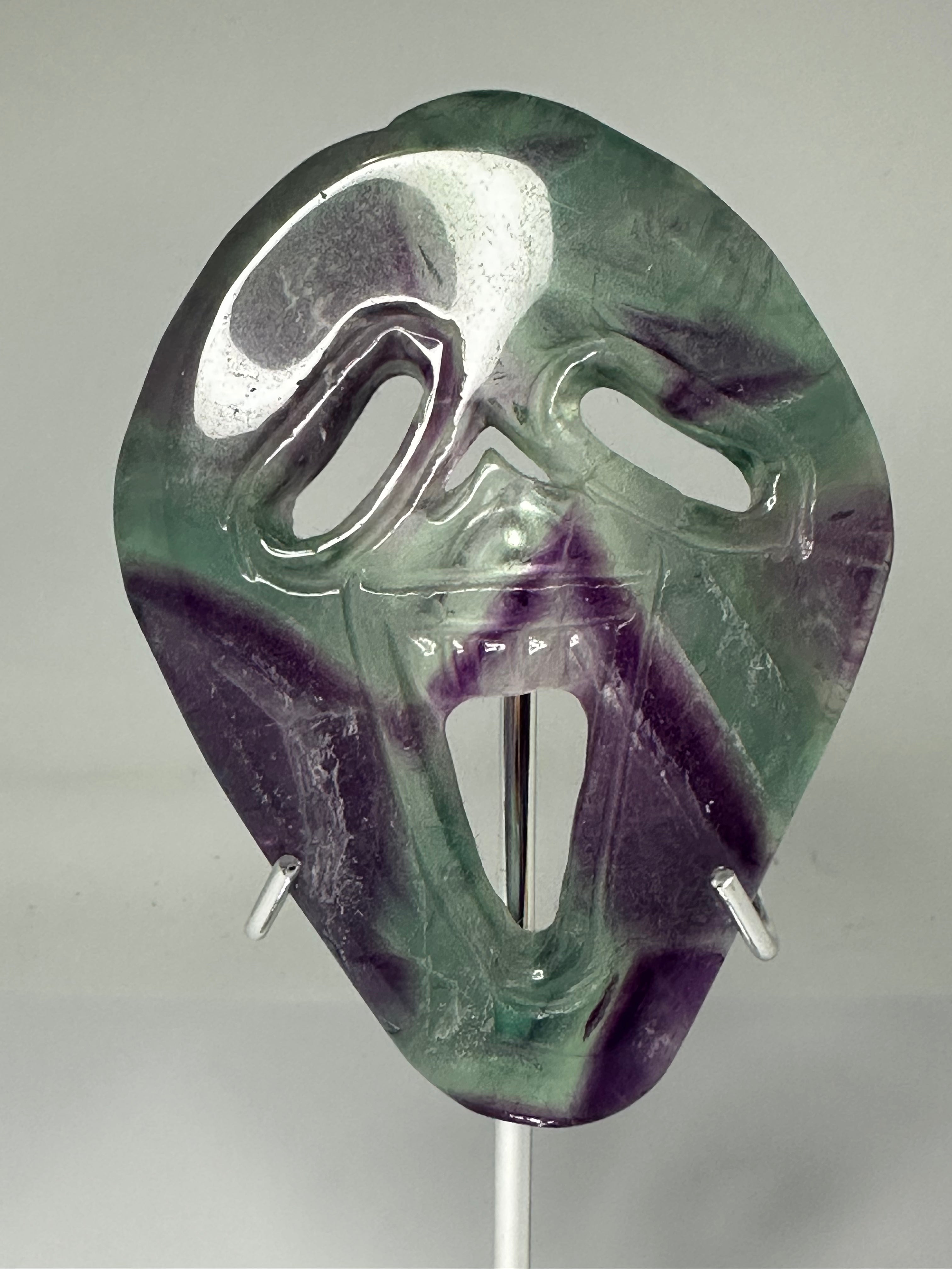 Fluorite Mask Carving – 206g