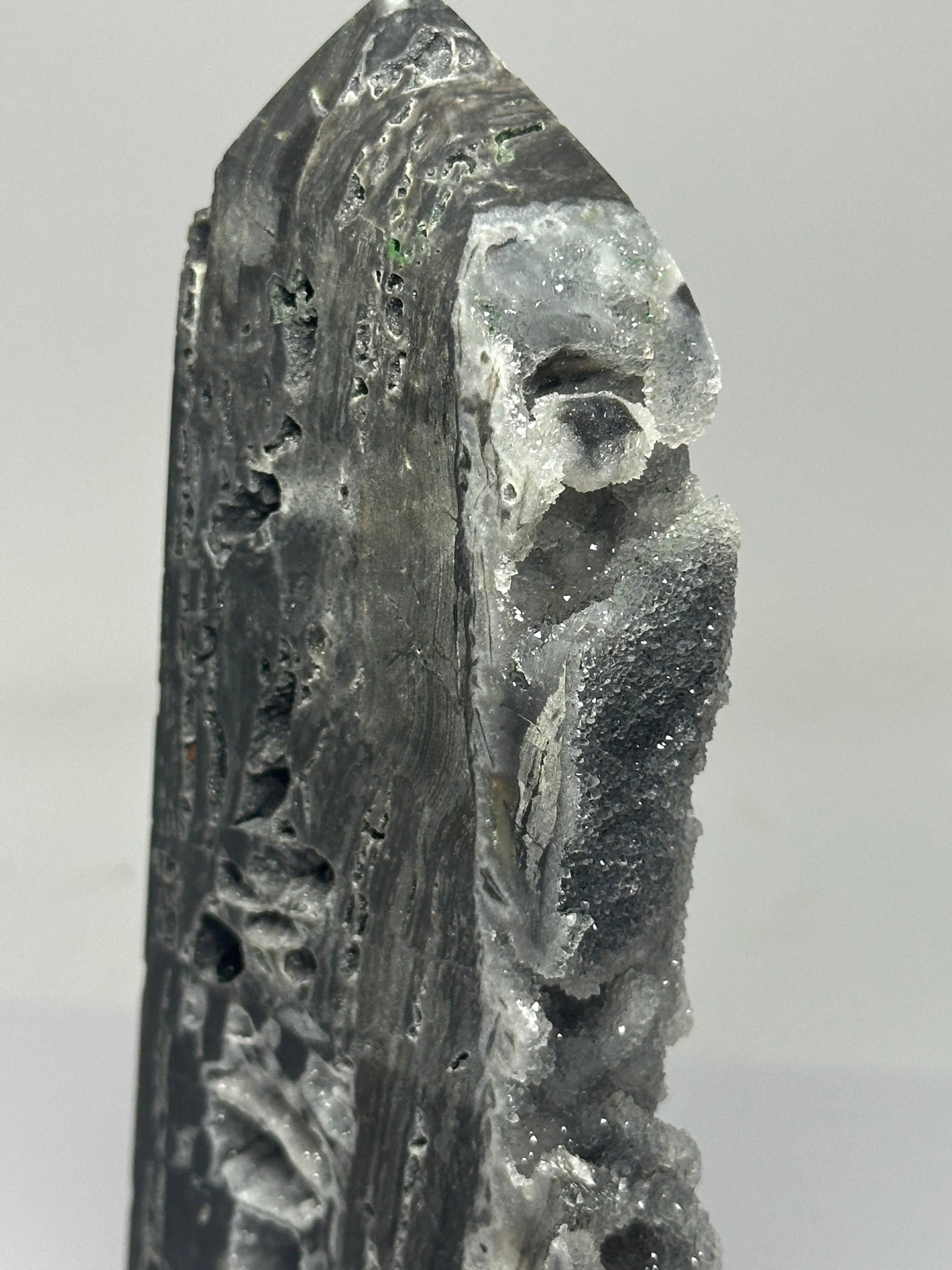 Sphalerite Tower with Lots of Druzy – 445g