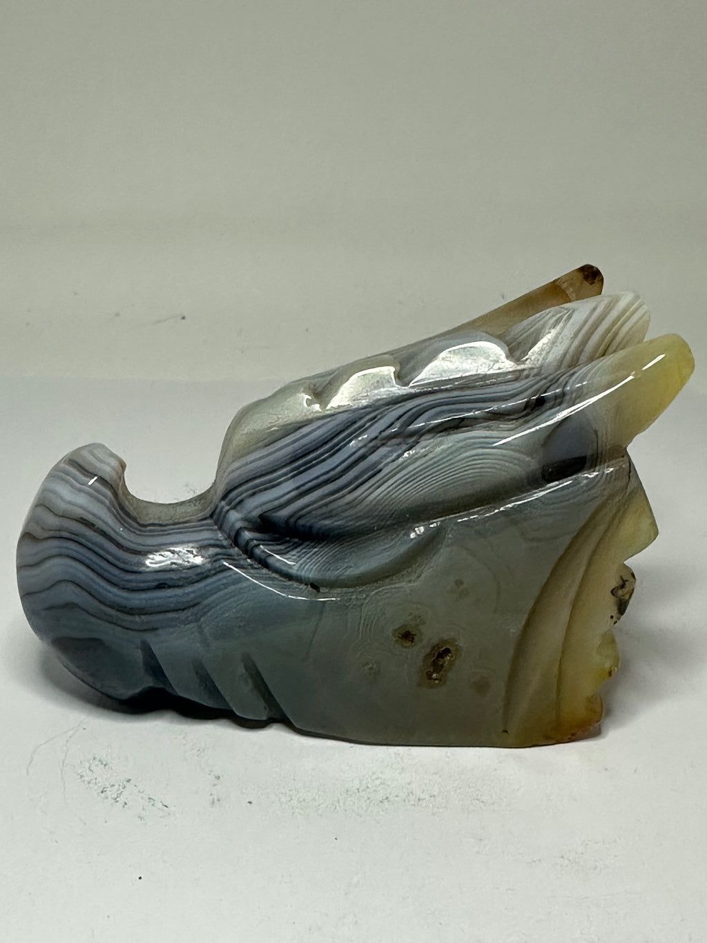 Sardonyx Dragon Head Carving – 313g