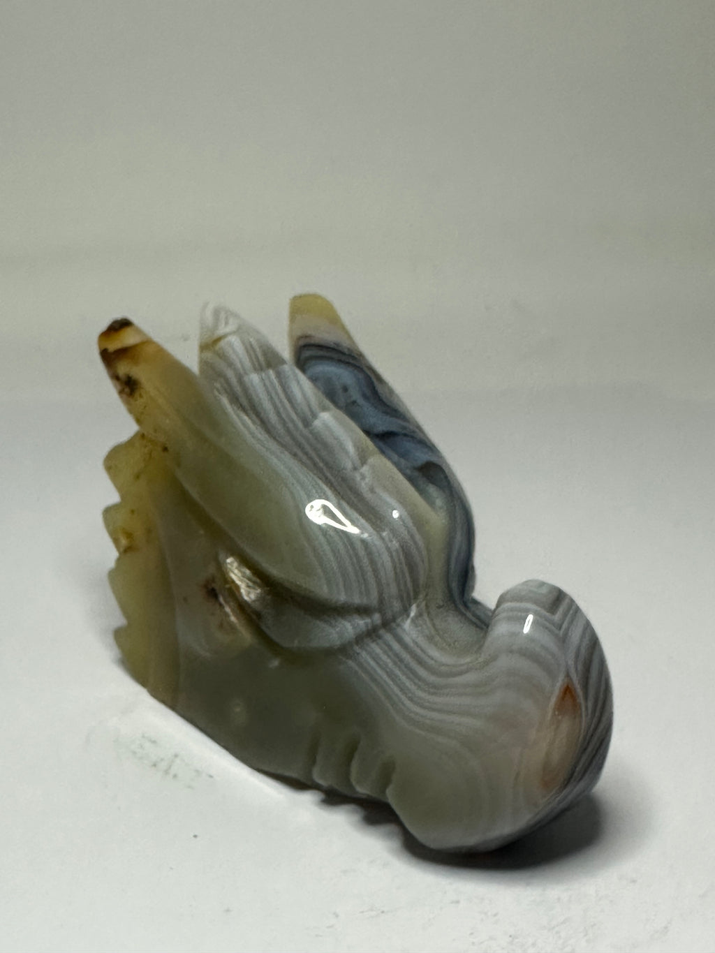 Sardonyx Dragon Head Carving – 313g