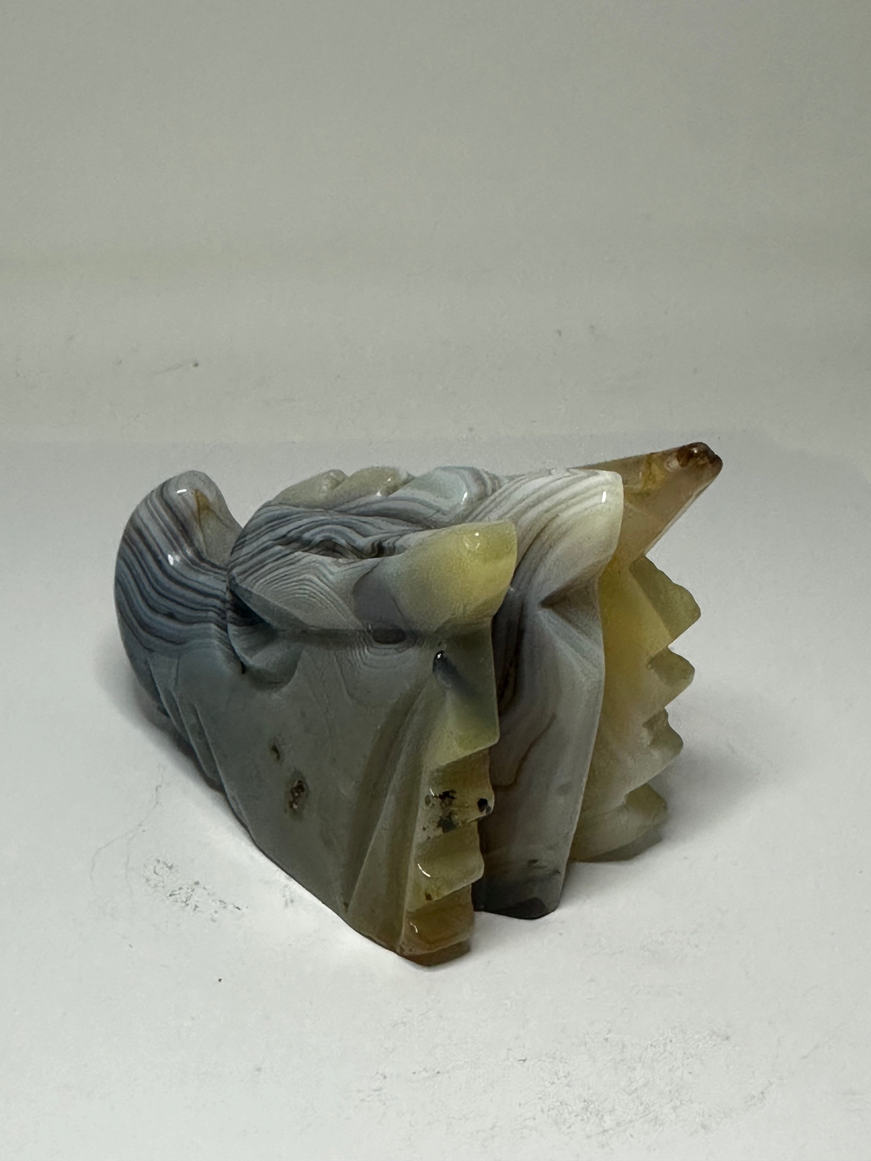 Sardonyx Dragon Head Carving – 313g
