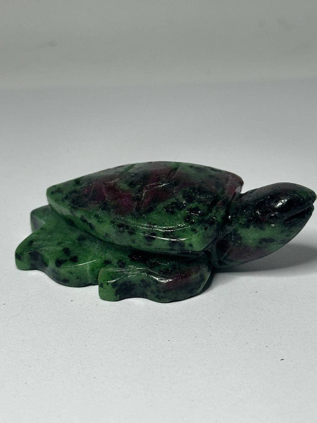 Ruby Zoisite Turtle Carving – 125g