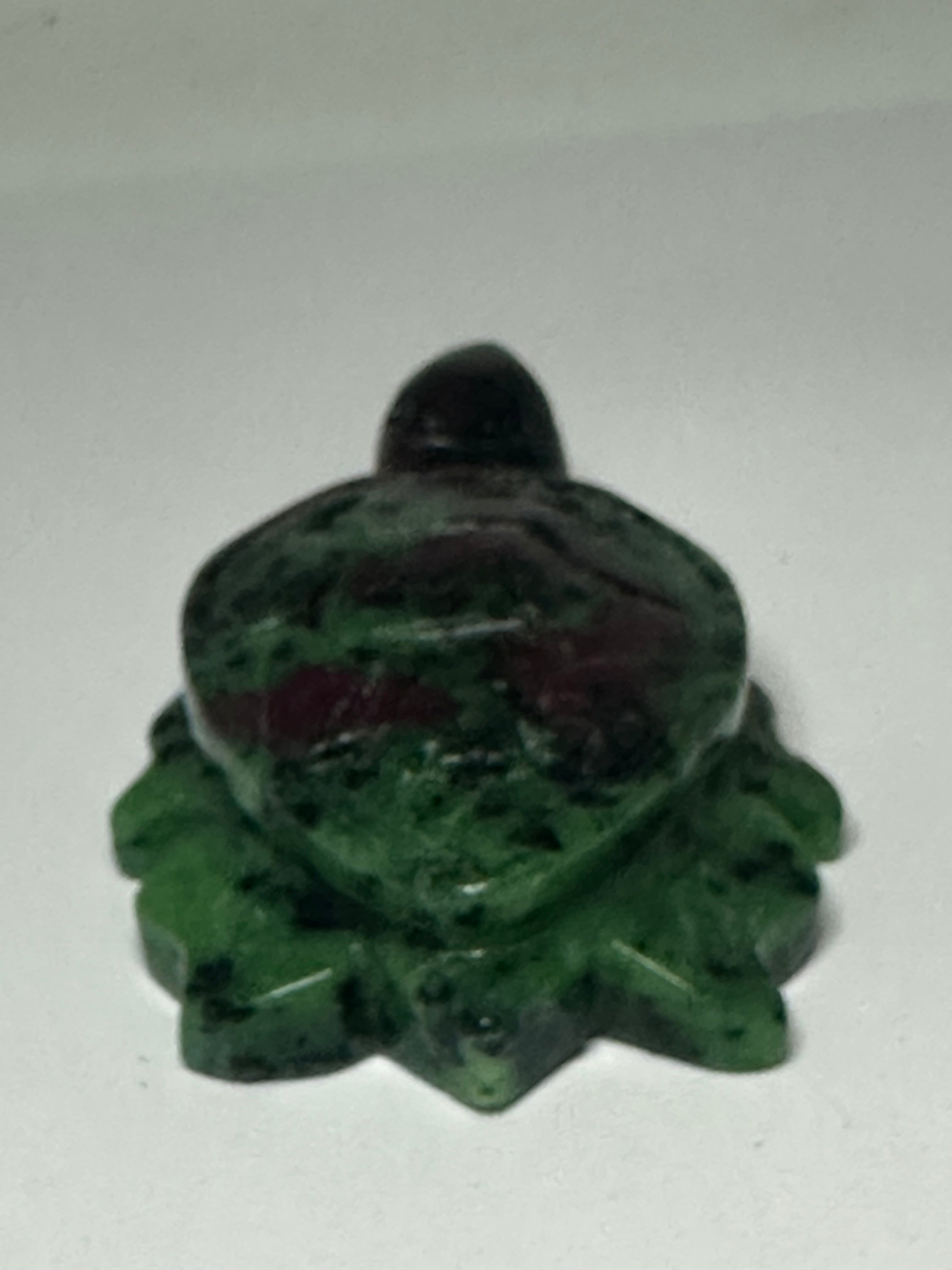 Ruby Zoisite Turtle Carving – 125g