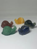 Mixed Crystal Snail Carving