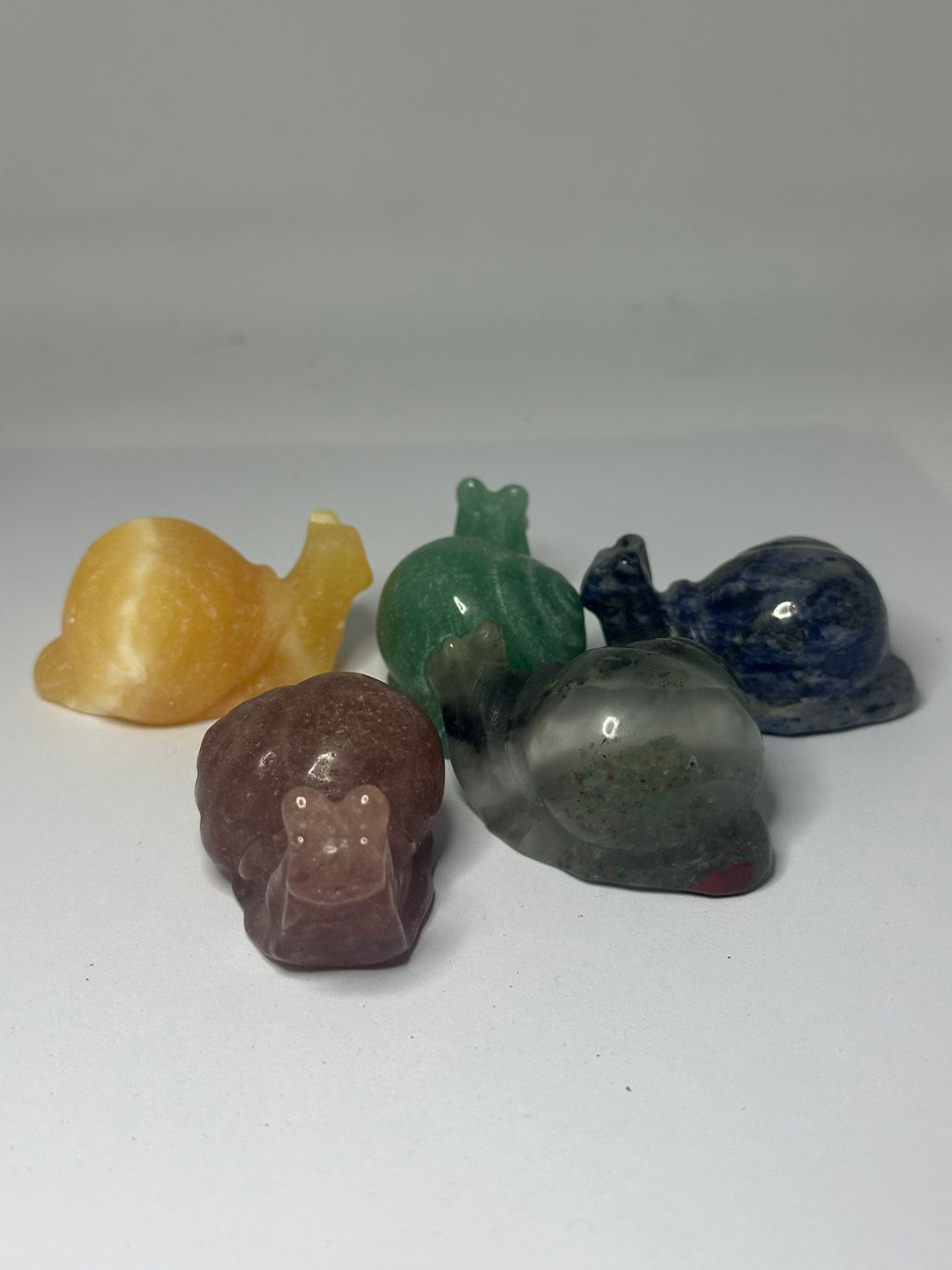 Mixed Crystal Snail Carving