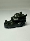 Black Jade Dragon Head Carving