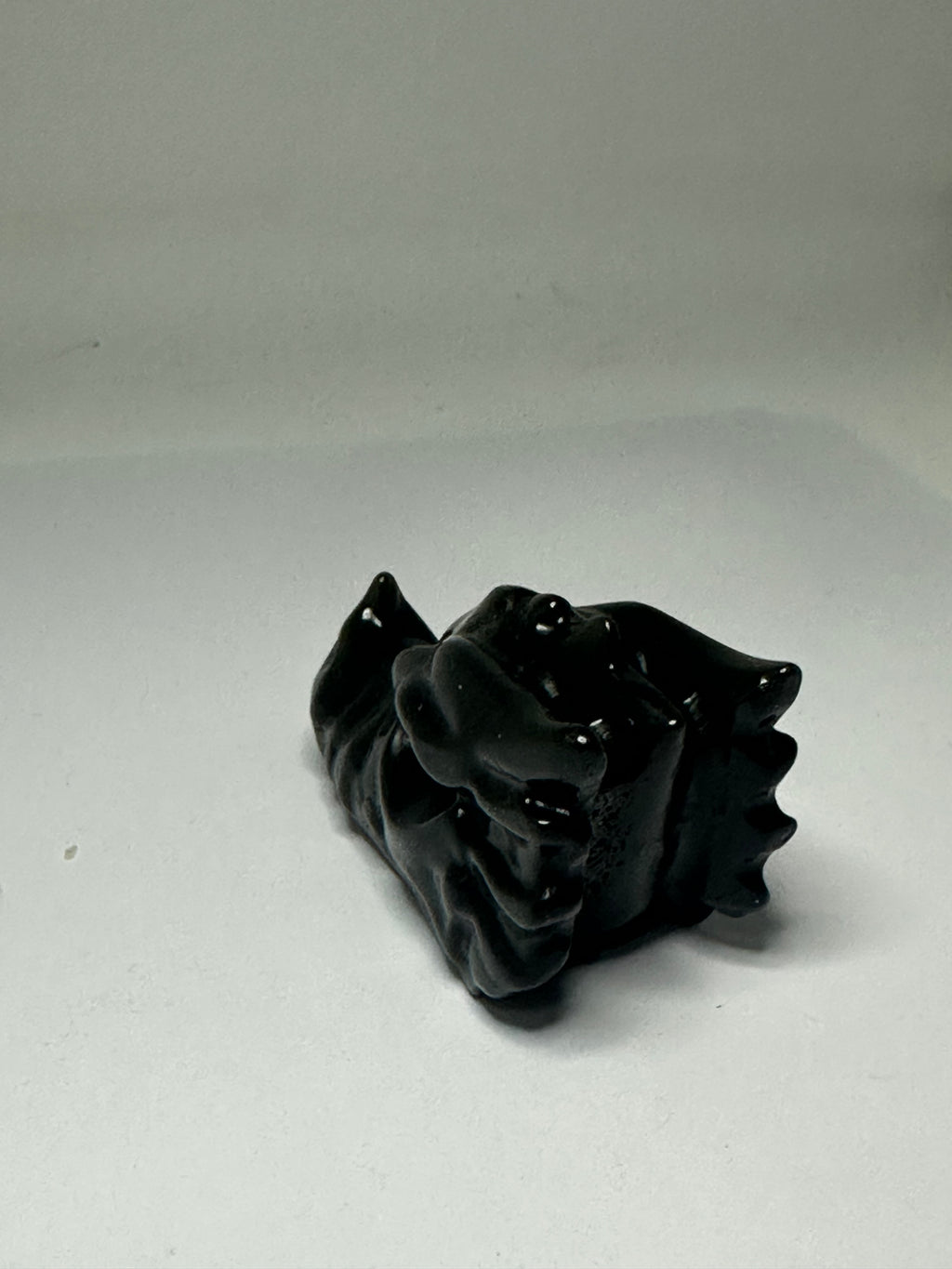 Black Jade Dragon Head Carving