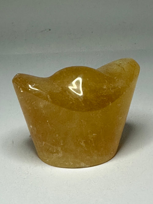 Honey Calcite Ingot Carving