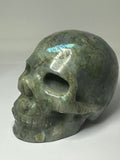 Labradorite Skull Carving with Flash – 1.21kg