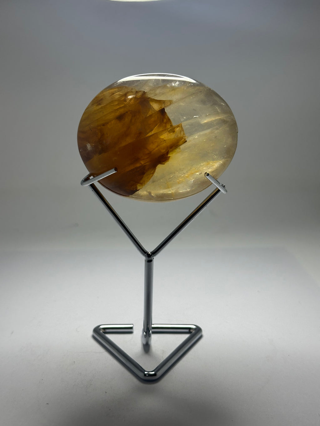 Golden Healer Palm Stone on Stand – 195g