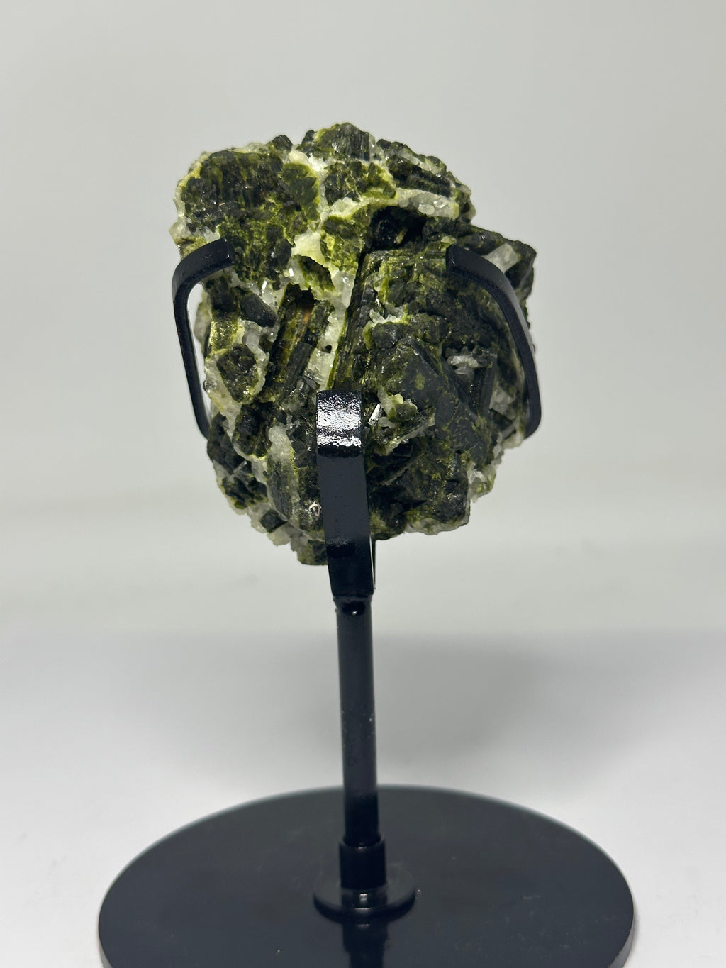 Green Tourmaline Specimen on Custom Stand – 465g