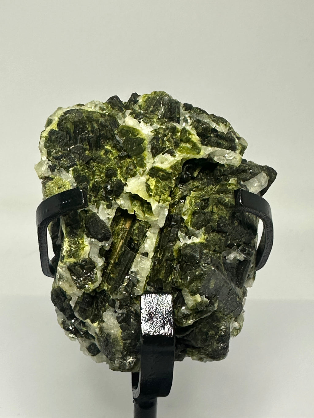 Green Tourmaline Specimen on Custom Stand – 465g