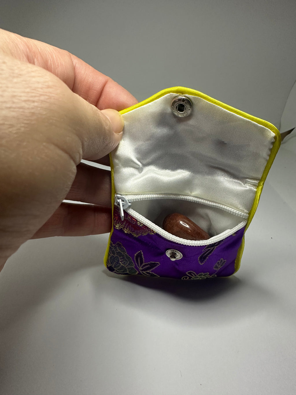 Purple Lined Tumble Pouch with Zip – 10g