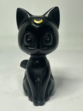 Black Obsidian Luna Cat Carving – 220g