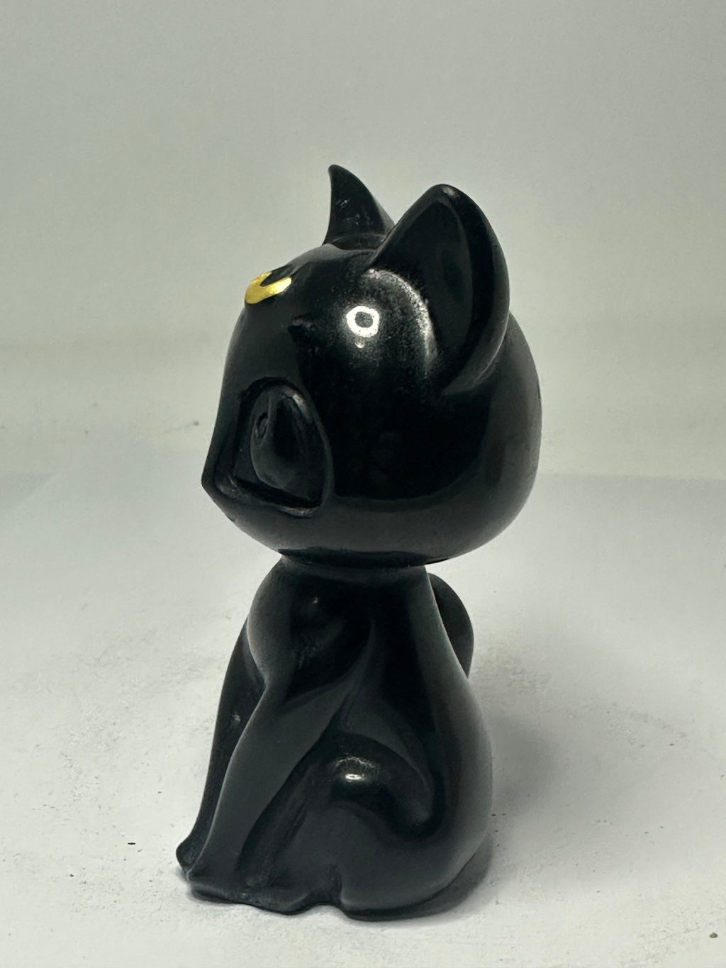 Black Obsidian Luna Cat Carving – 220g
