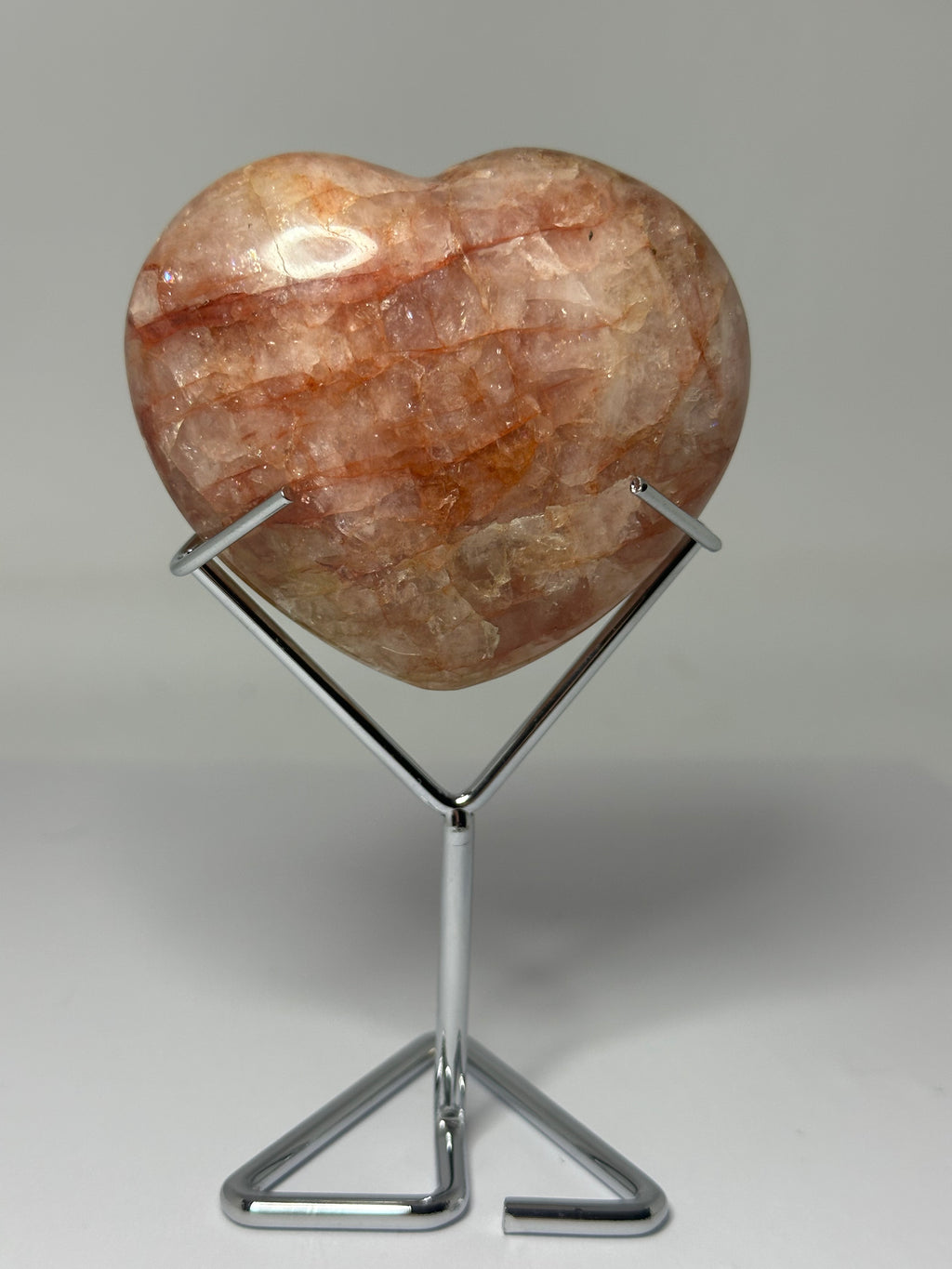 Fire Quartz Heart on Stand – 215g