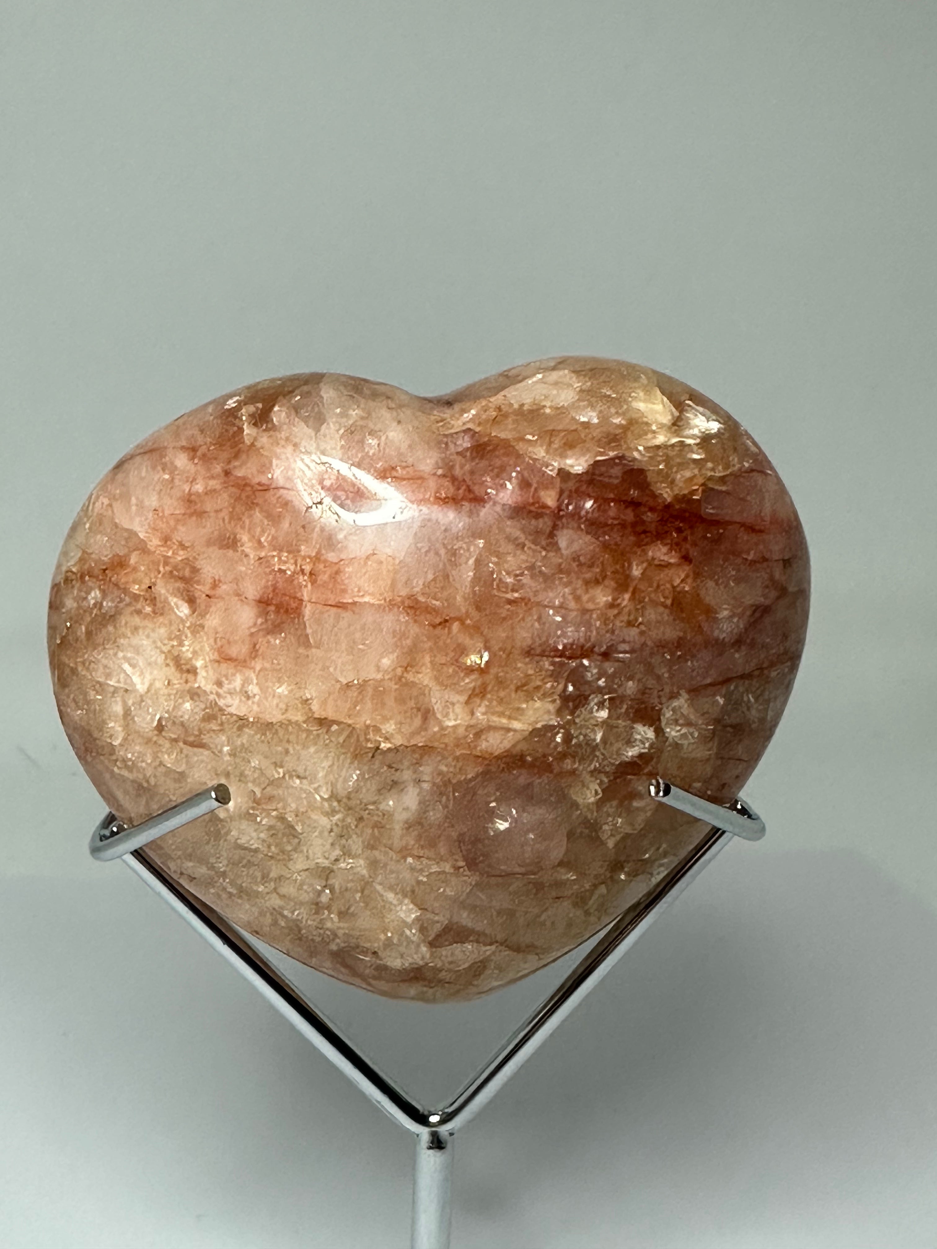 Fire Quartz Heart on Stand – 215g
