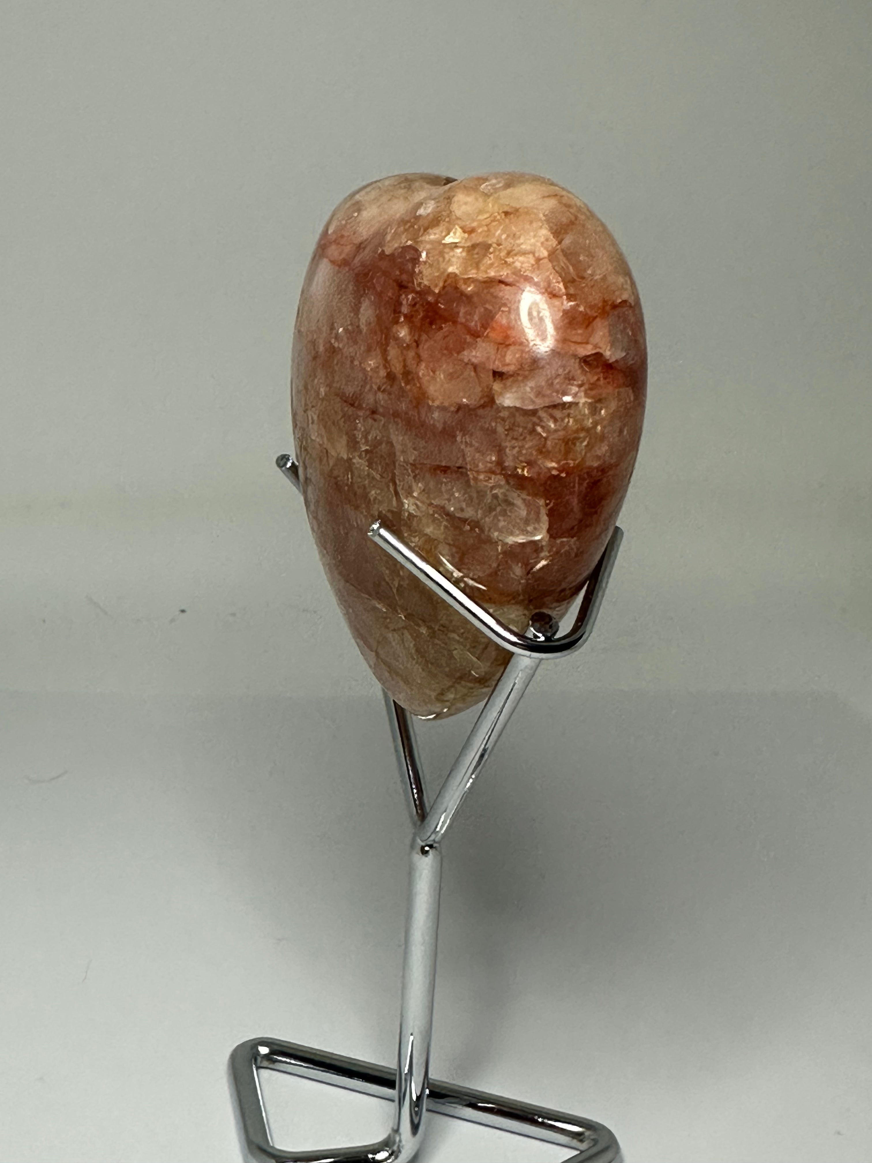 Fire Quartz Heart on Stand – 215g