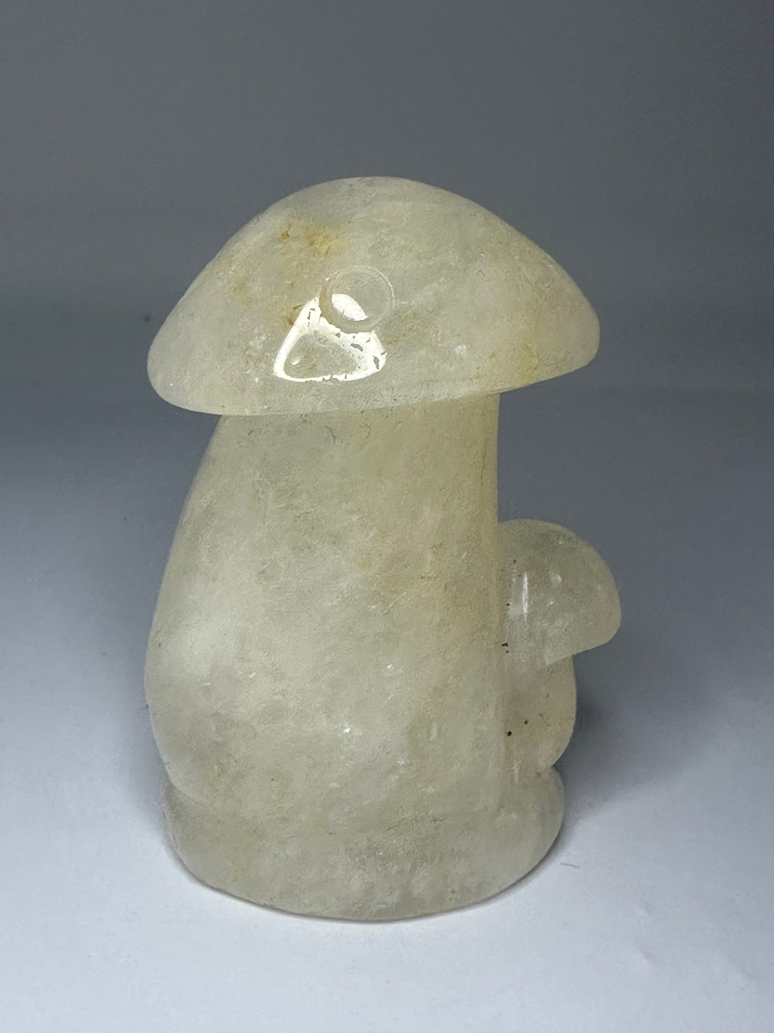 Clear Quartz Mushroom with Golden Healer Inclusions – 205g