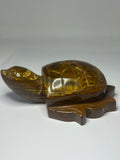 Tiger’s Eye Turtle Carving – 505g