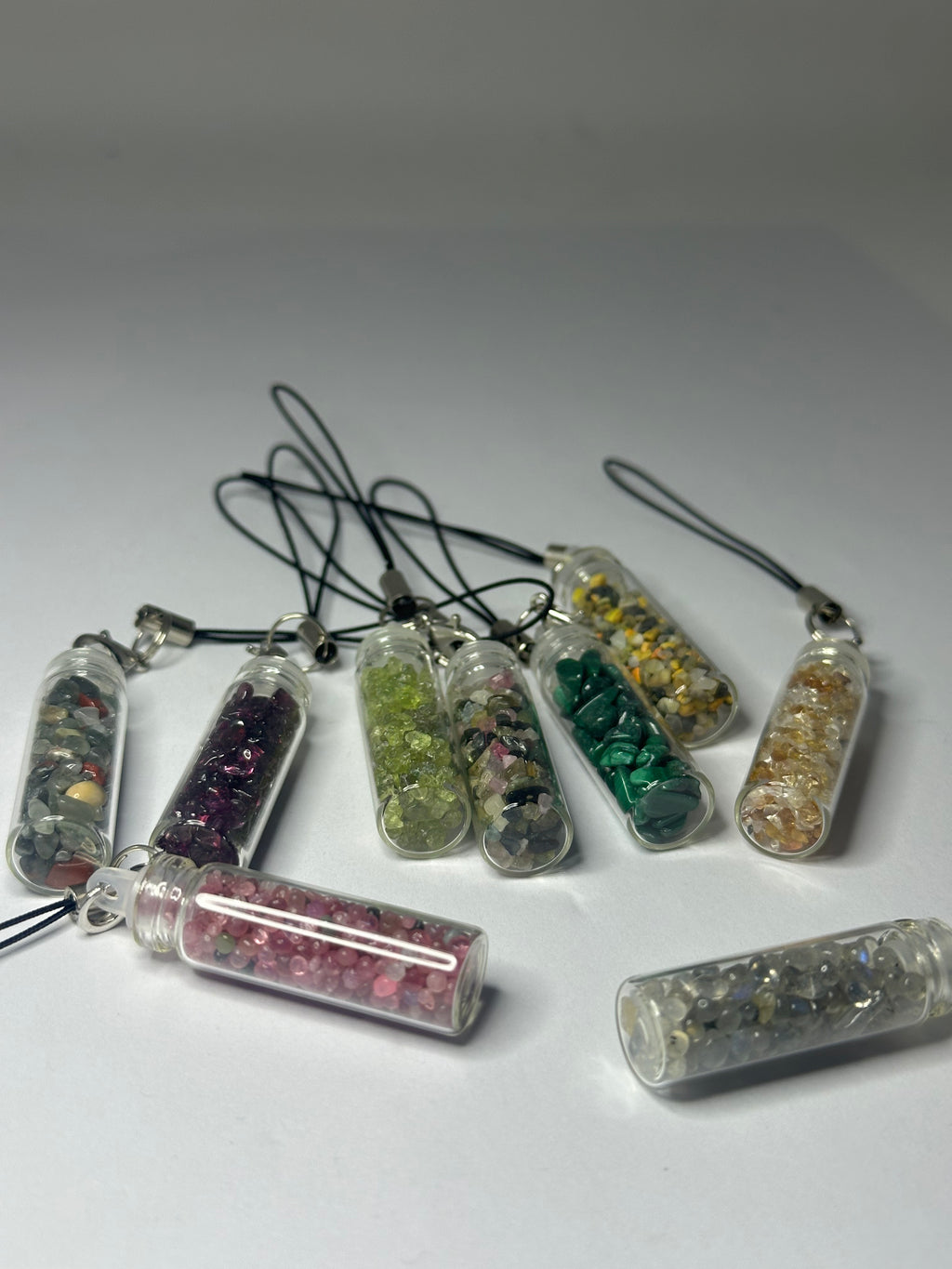 Intuitively Selected Crystal Chip Bottle Keychain – 7g