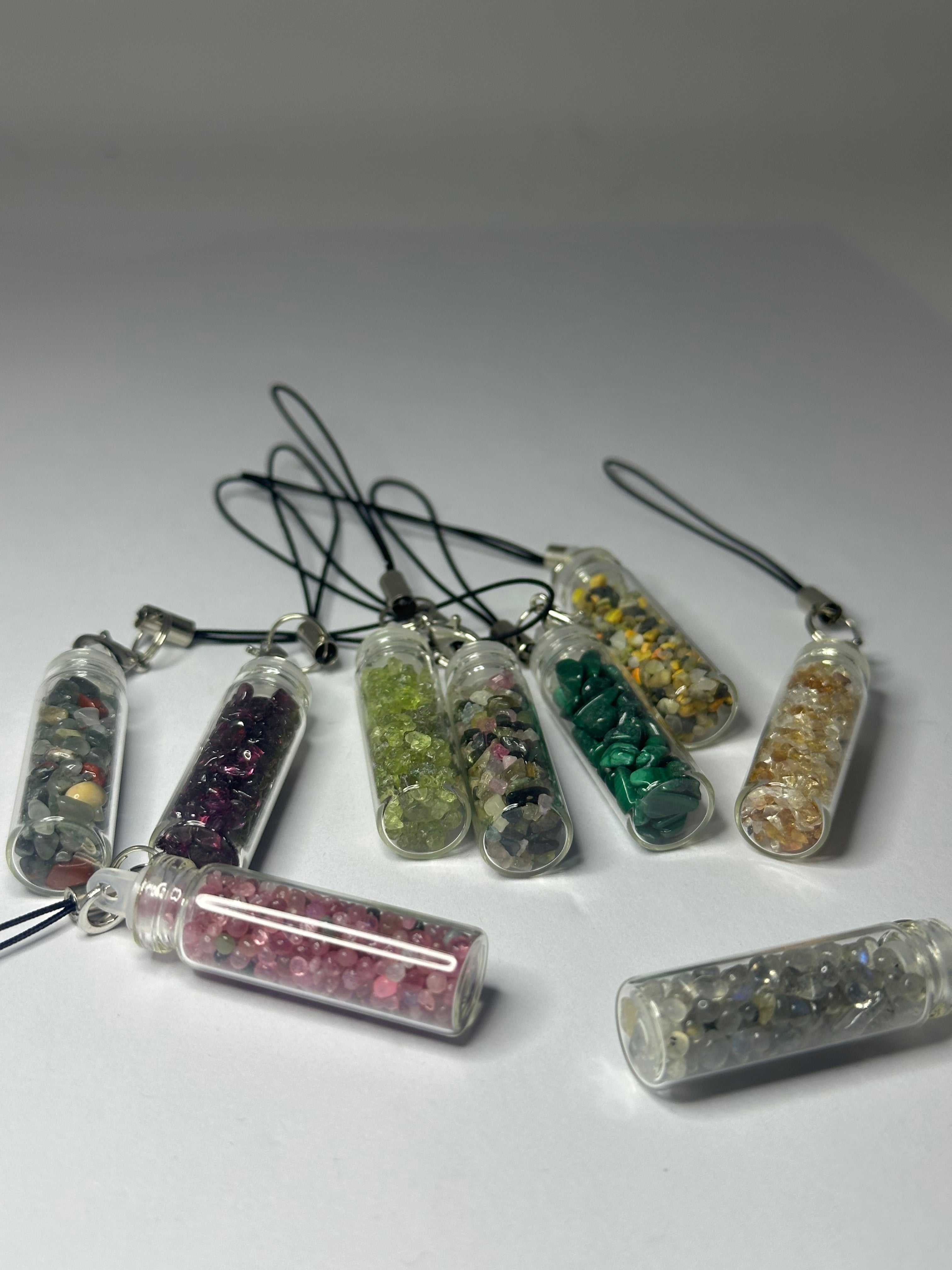 Intuitively Selected Crystal Chip Bottle Keychain – 7g