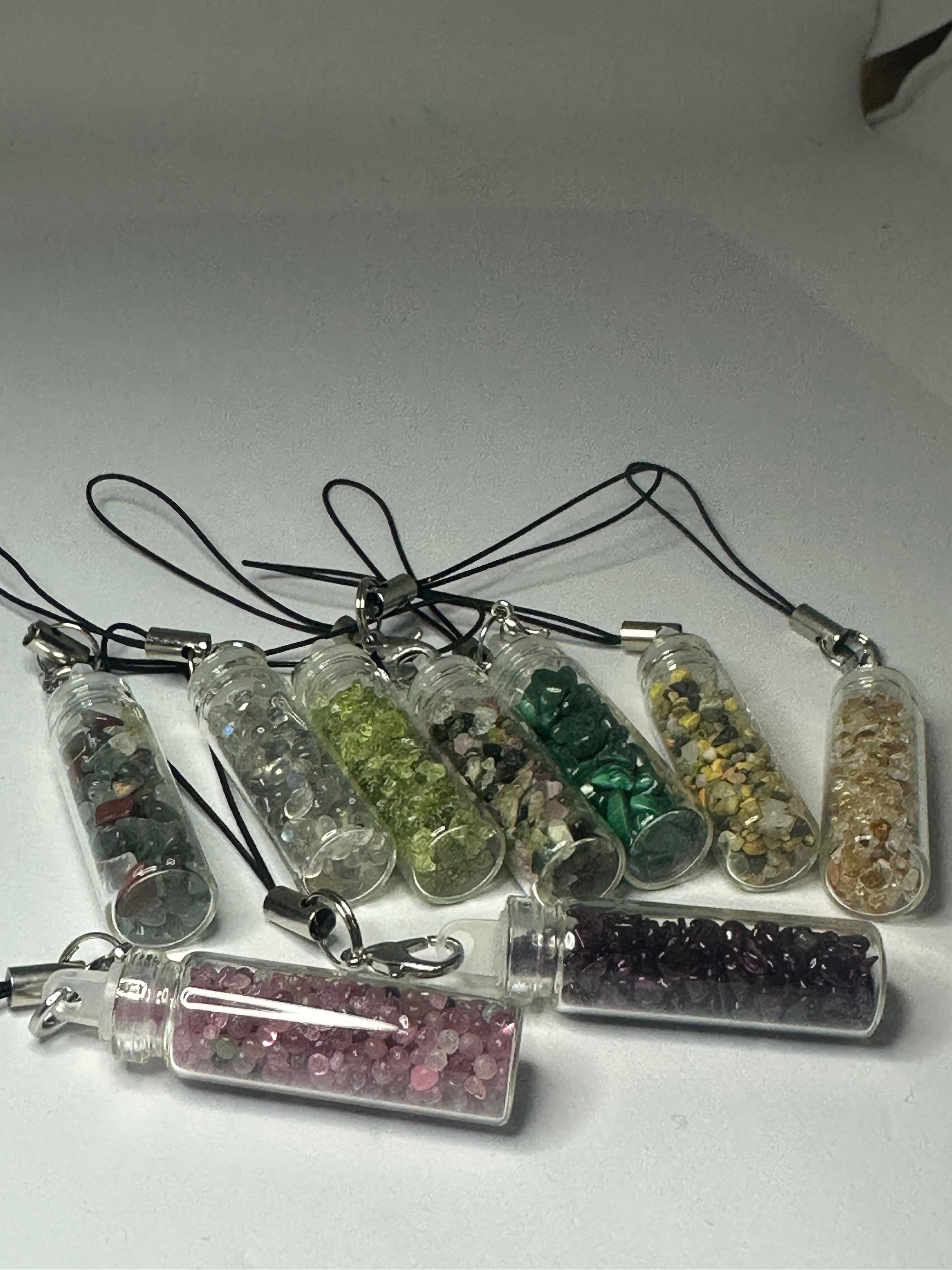 Intuitively Selected Crystal Chip Bottle Keychain – 7g