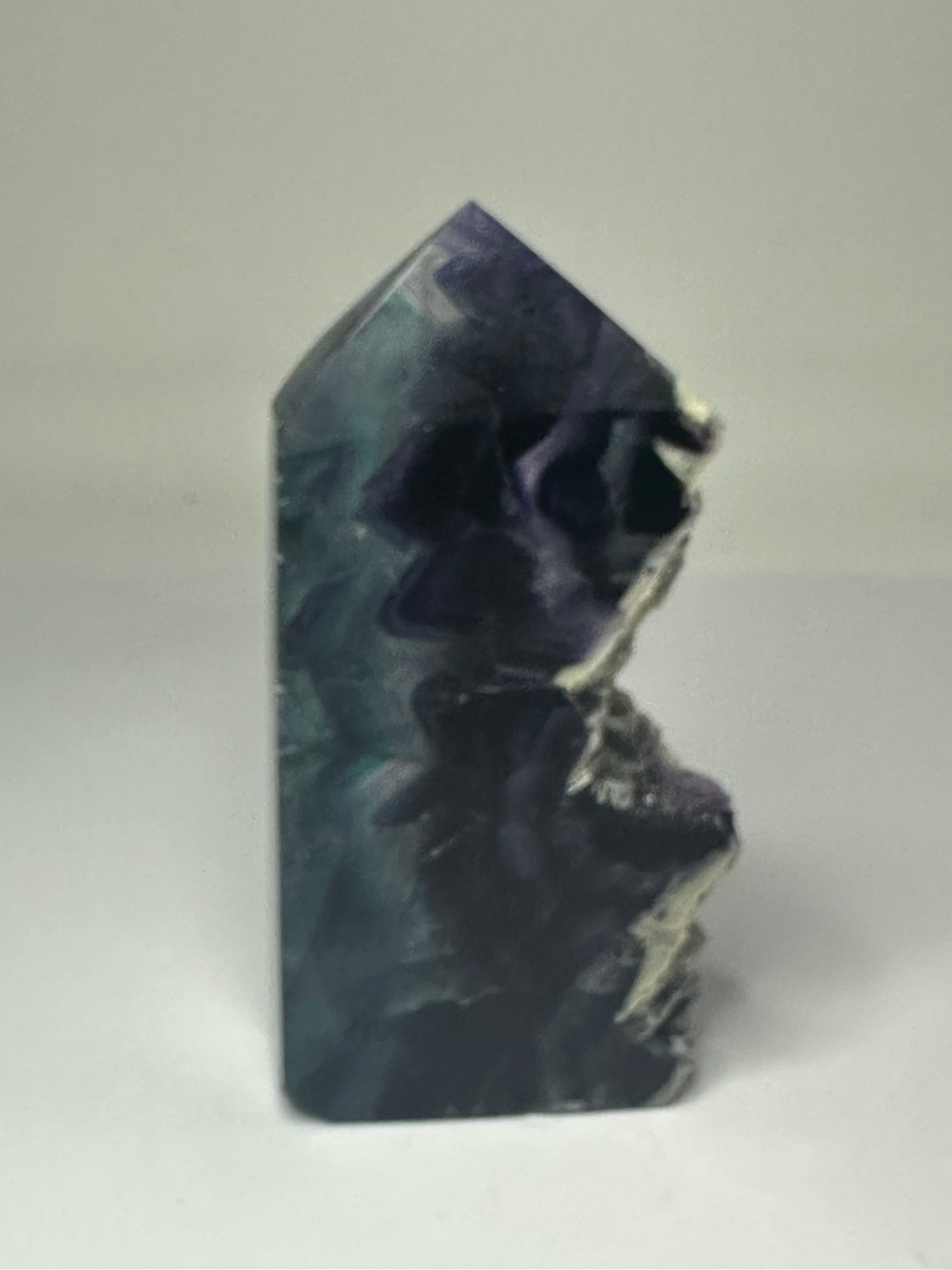 Fluorite Tower with Raw Edge – 166g
