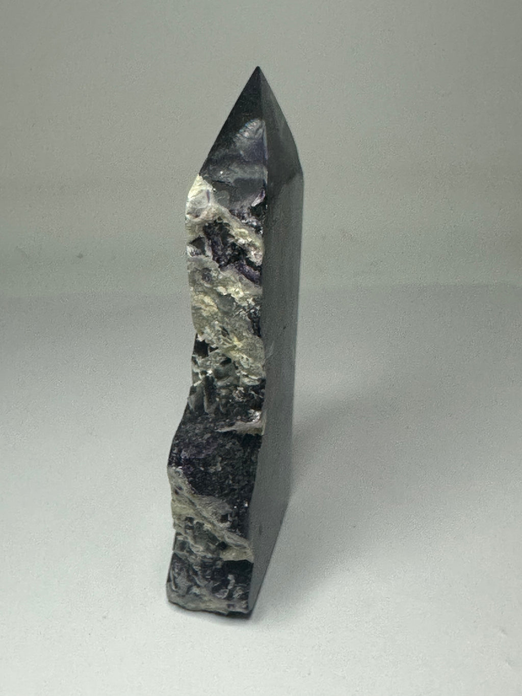 Fluorite Tower with Raw Edge – 166g