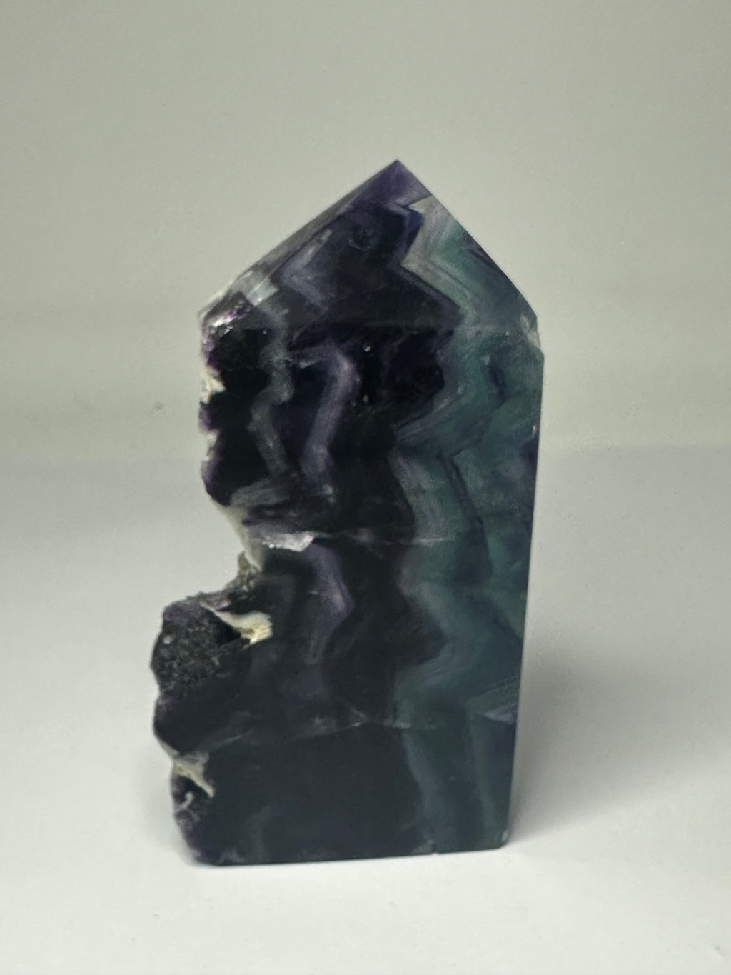 Fluorite Tower with Raw Edge – 166g