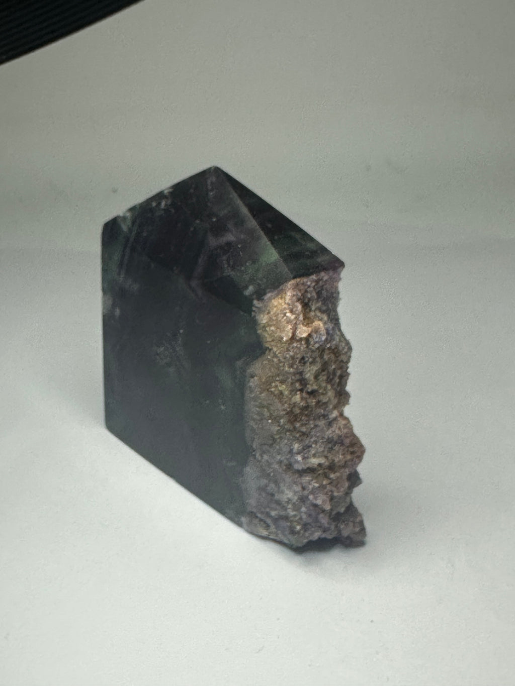 Transparent Fluorite Tower with Raw Edge – 163g