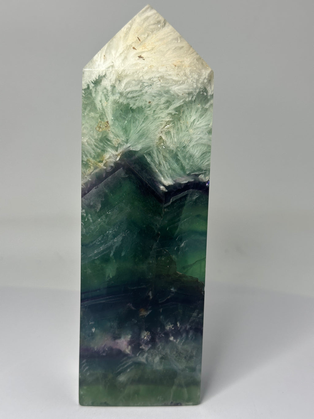 Feathered Fluorite Tower – 638g