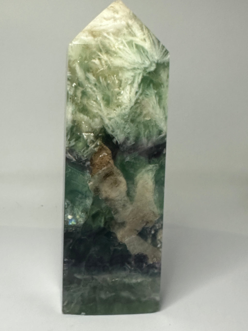 Feathered Fluorite Tower – 638g