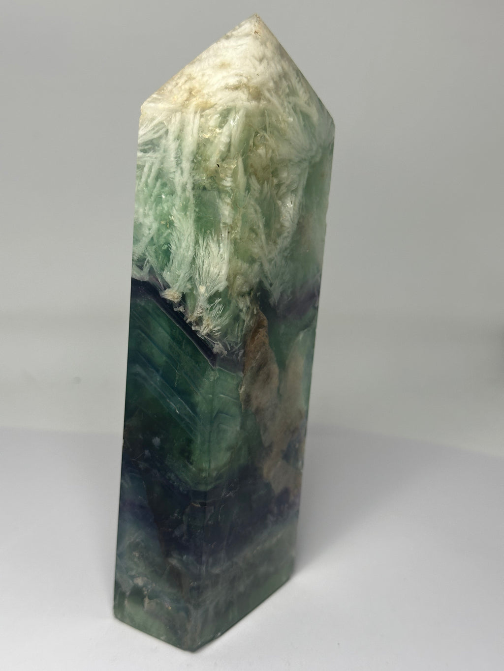 Feathered Fluorite Tower – 638g