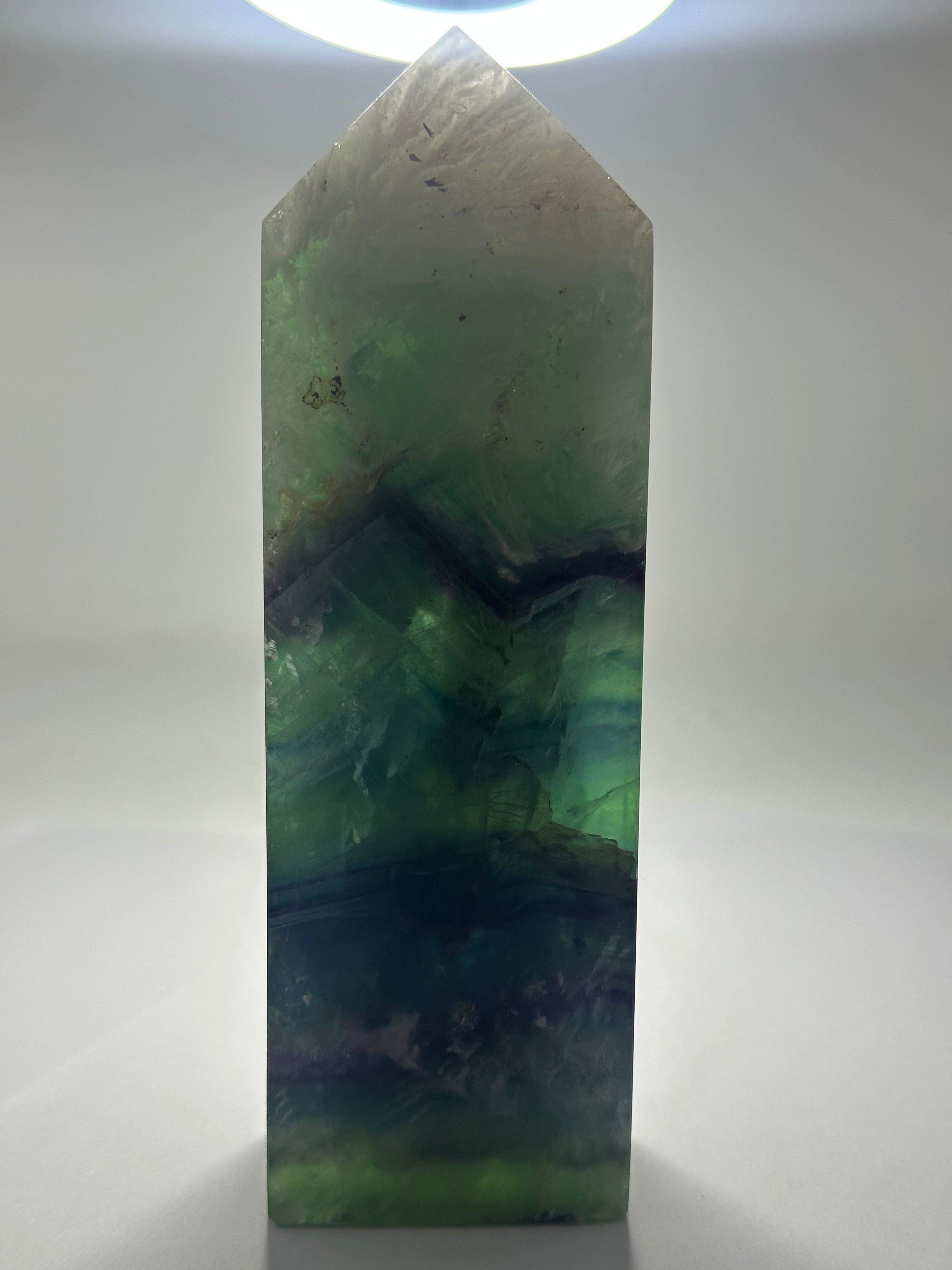 Feathered Fluorite Tower – 638g