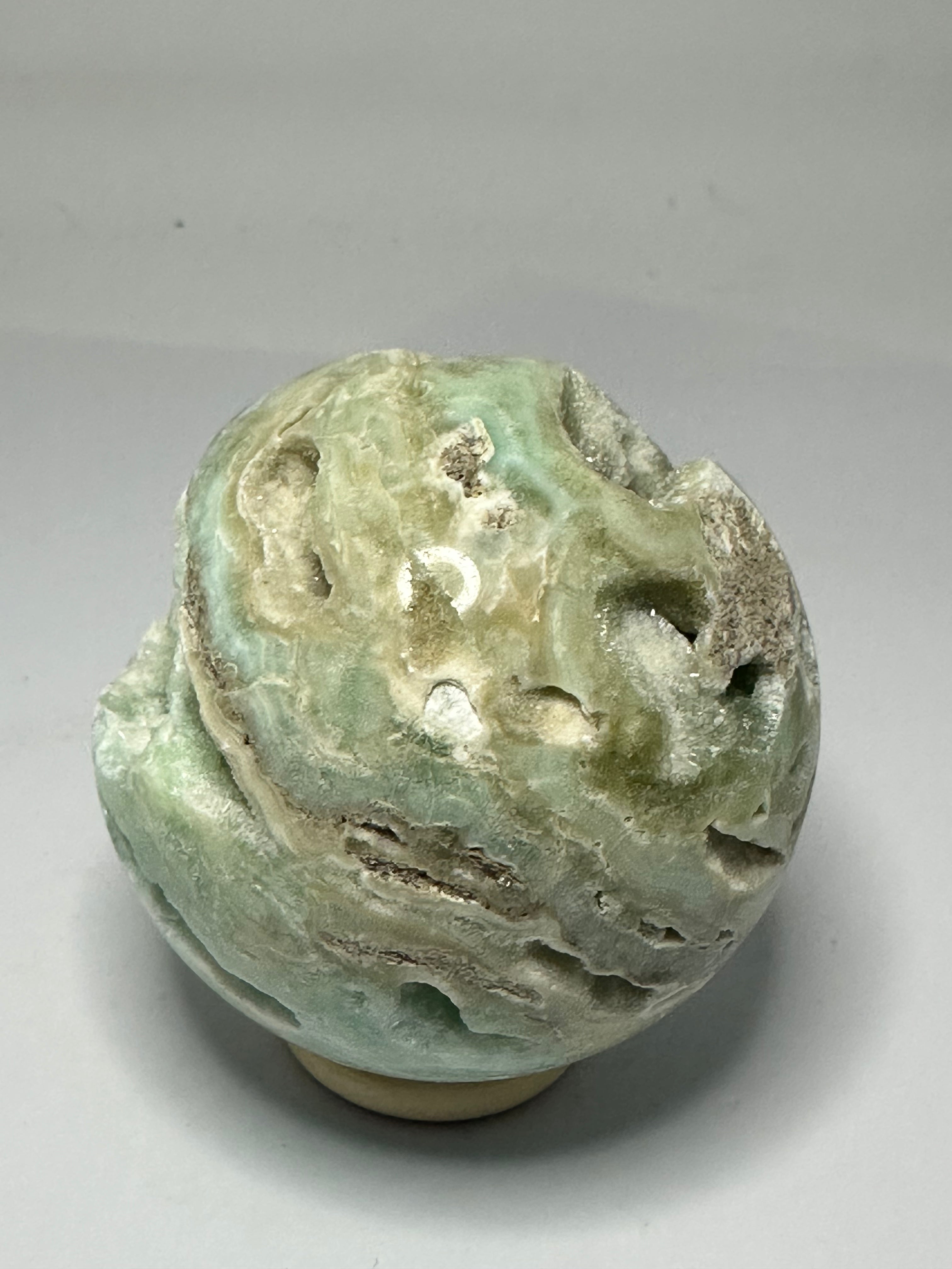 Hemimorphite Sphere with Druzy – 273g