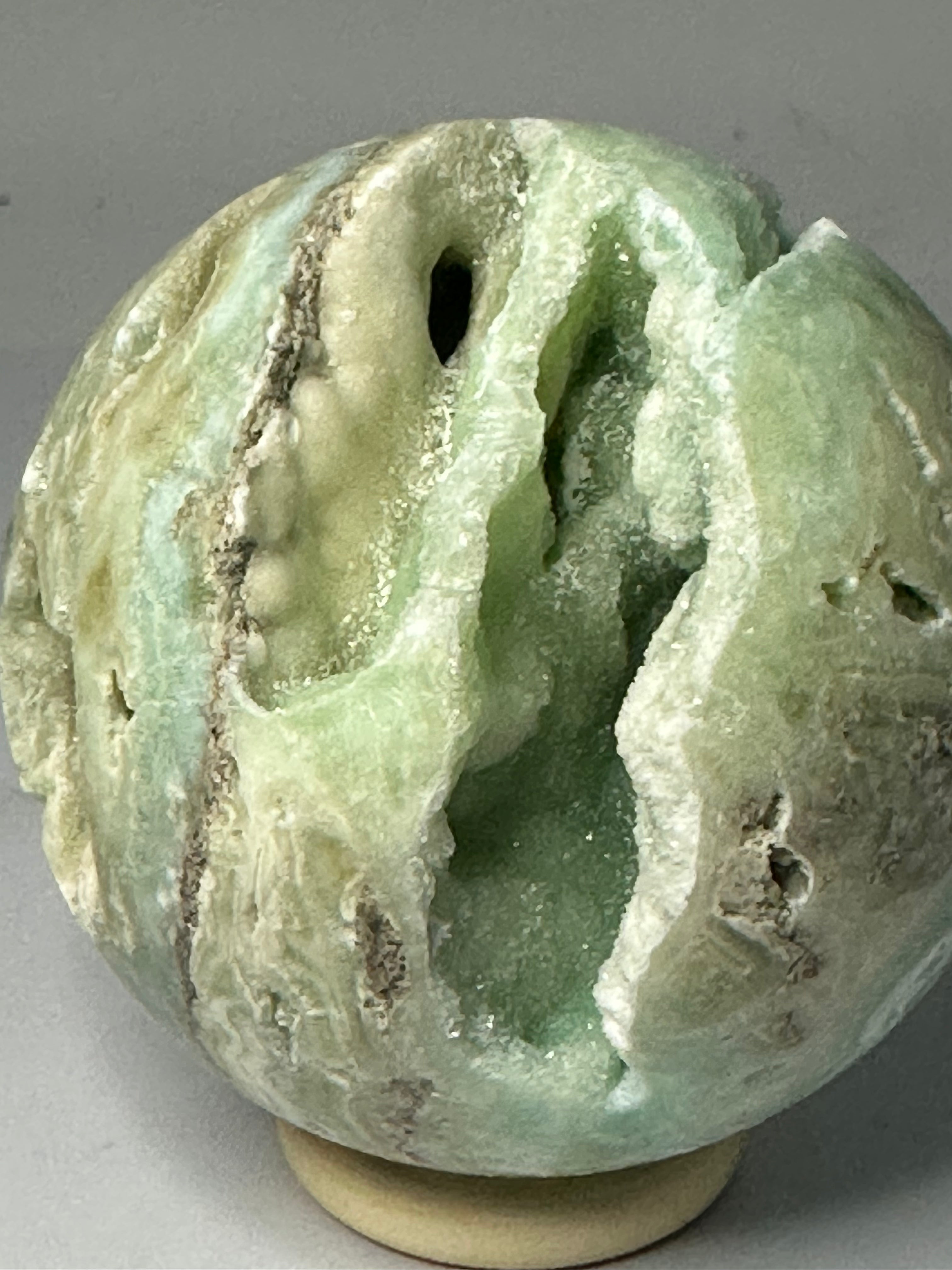 Hemimorphite Sphere with Druzy – 273g