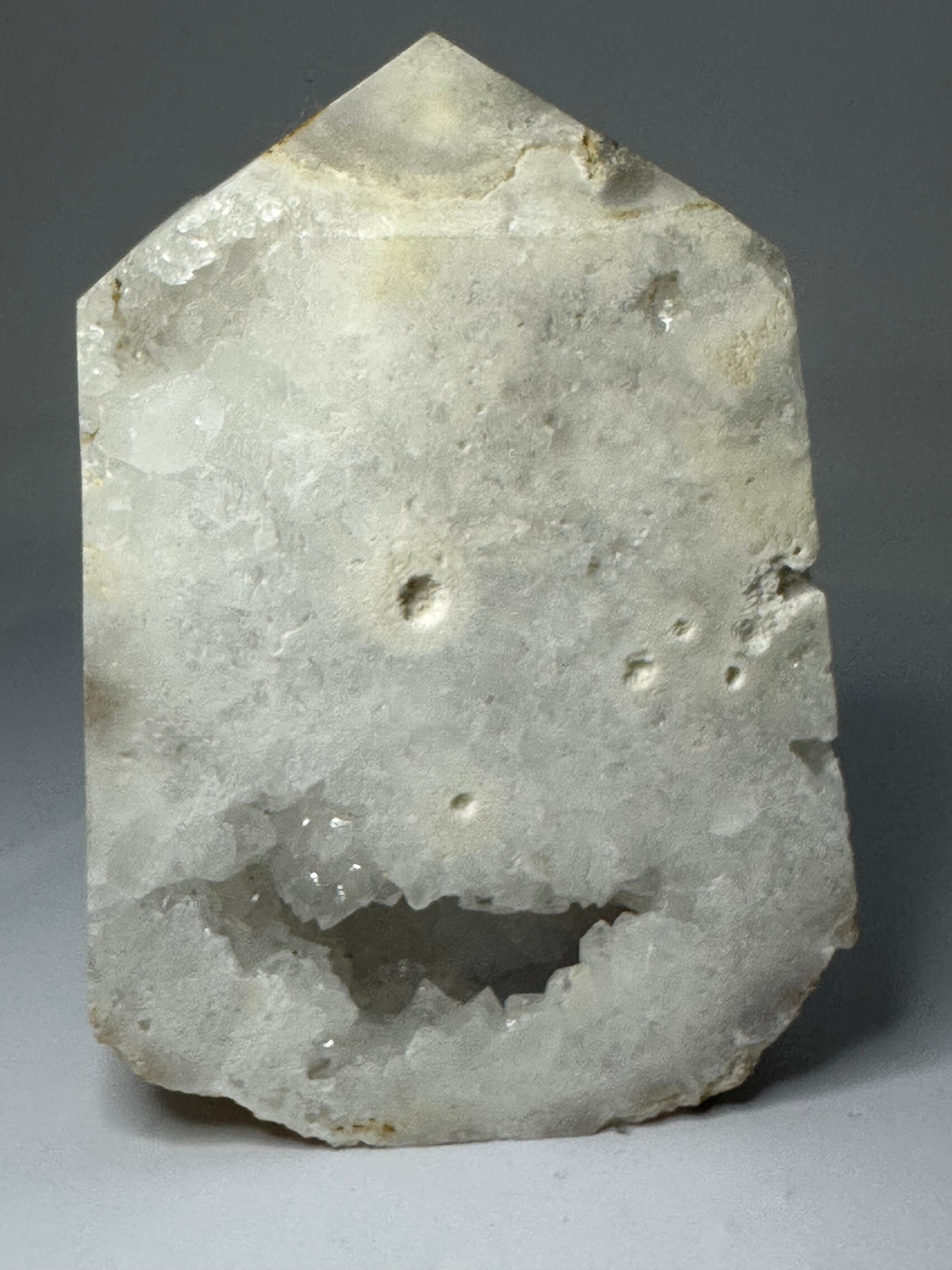 Raw Clear Quartz Tower with Druzy – 502g