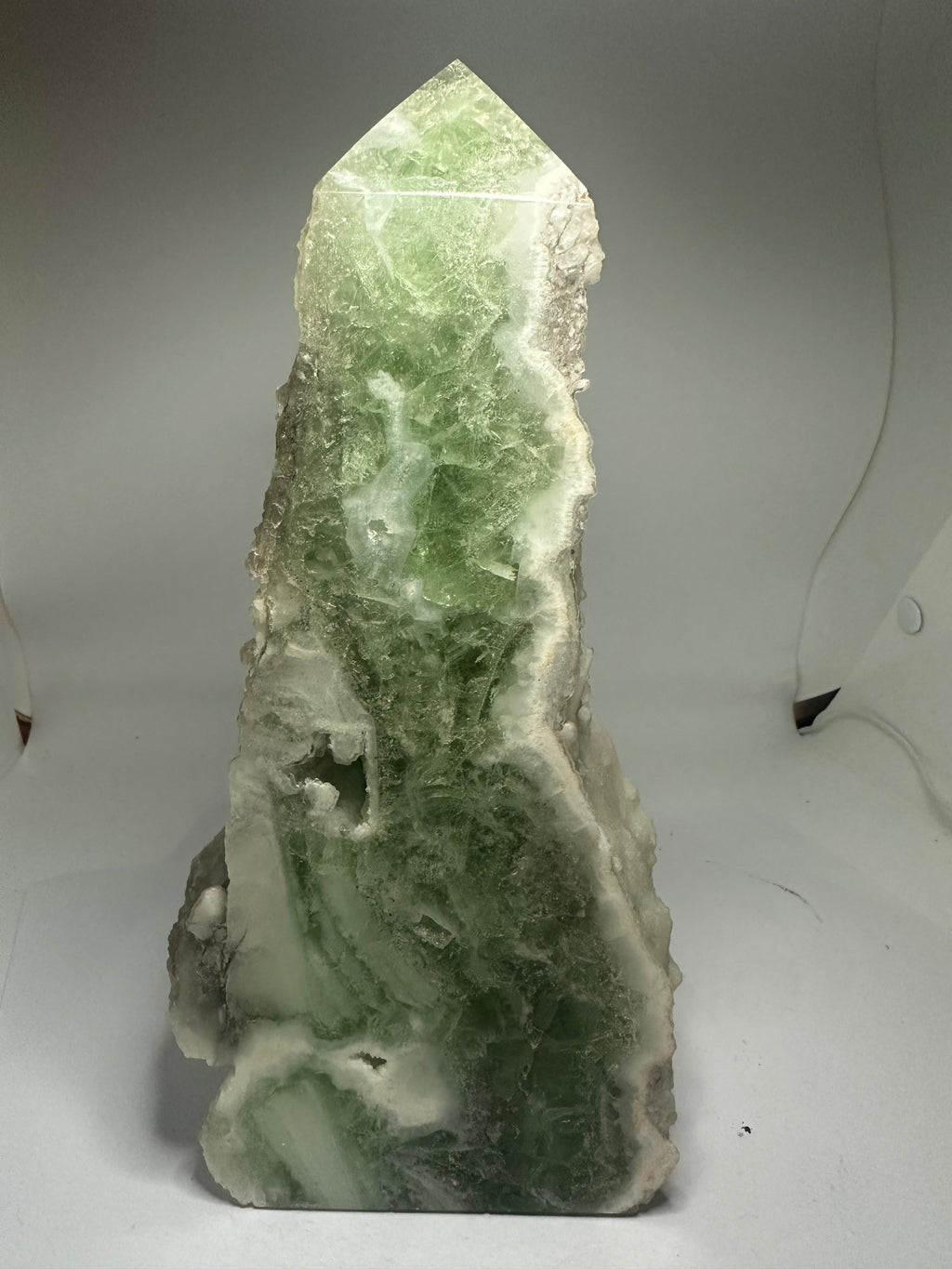 Fluorite Tower with Raw Edges & Druzy – 1.69kg